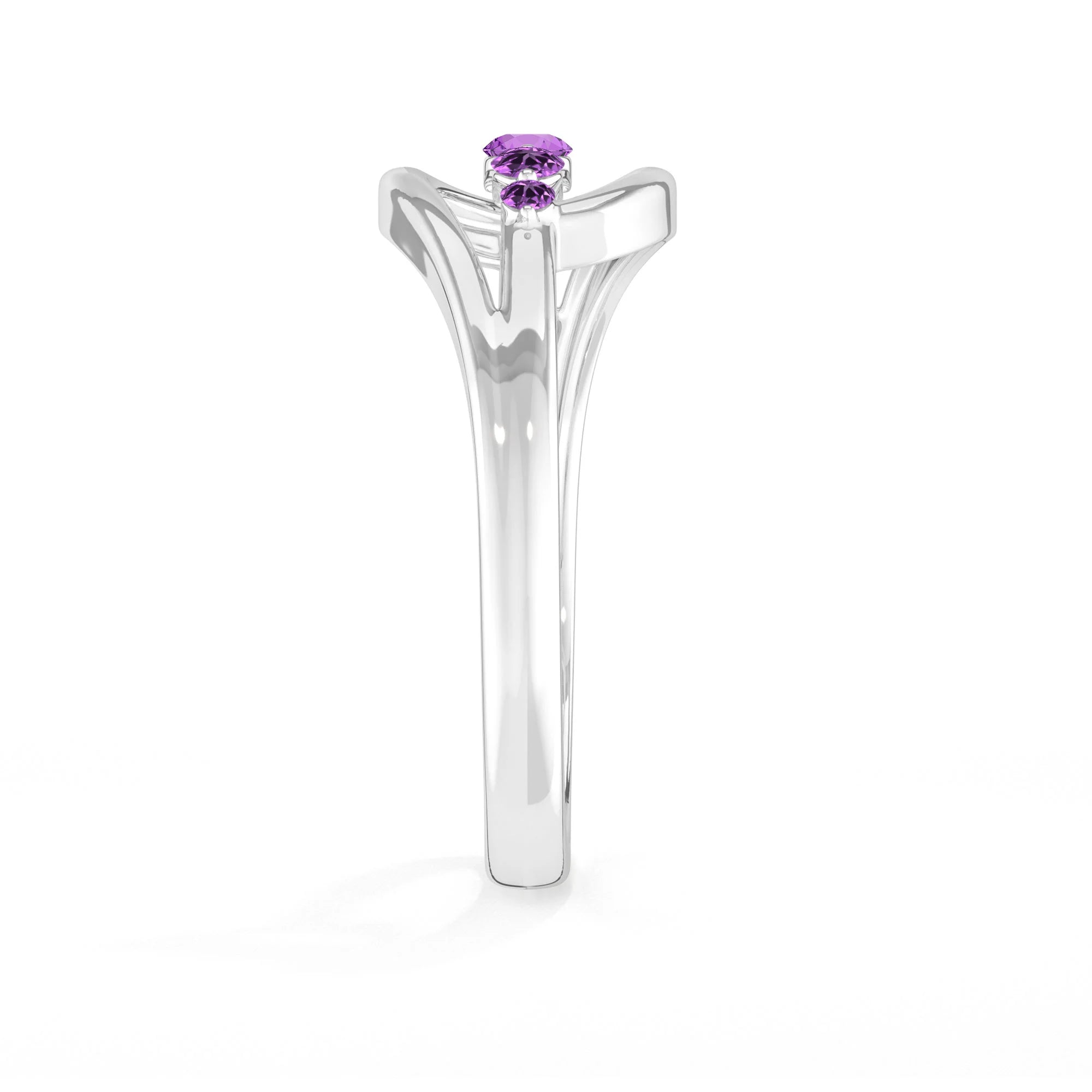 amethyst prong-set ring