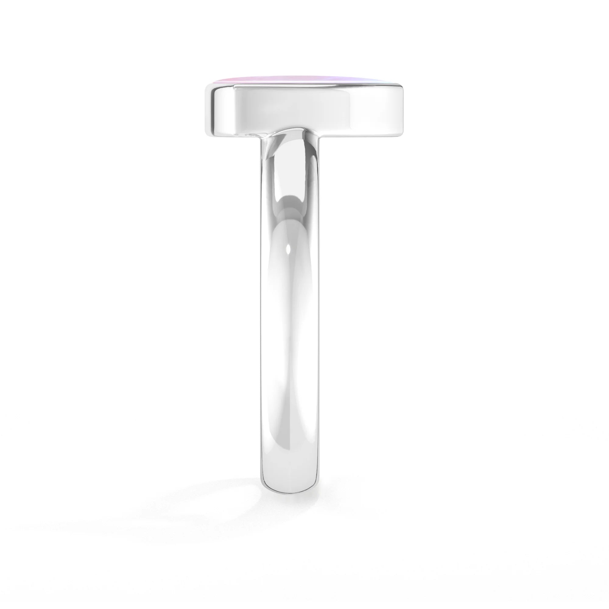 pink-moonstone bezel-set ring