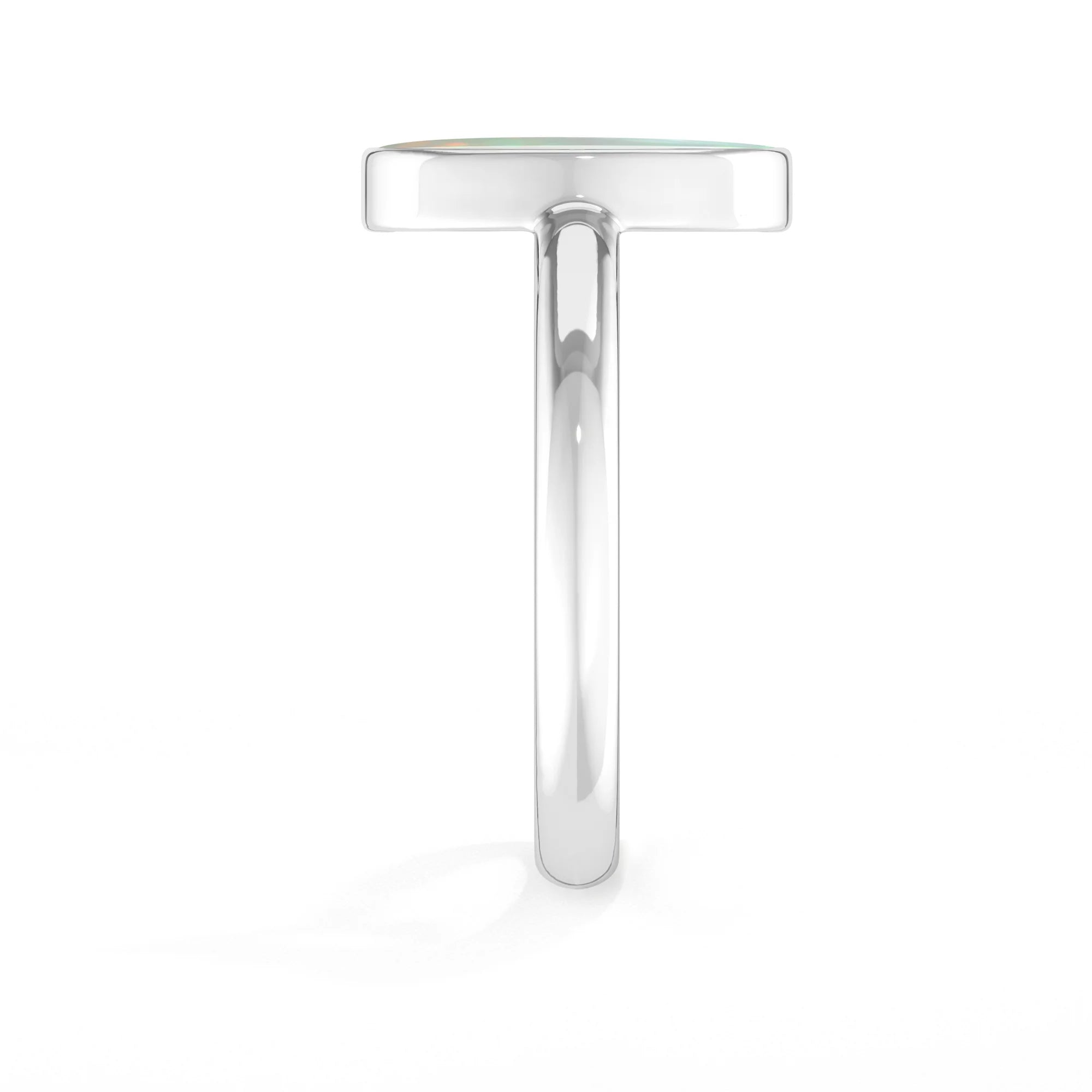 ethiopian opal bezel-set ring