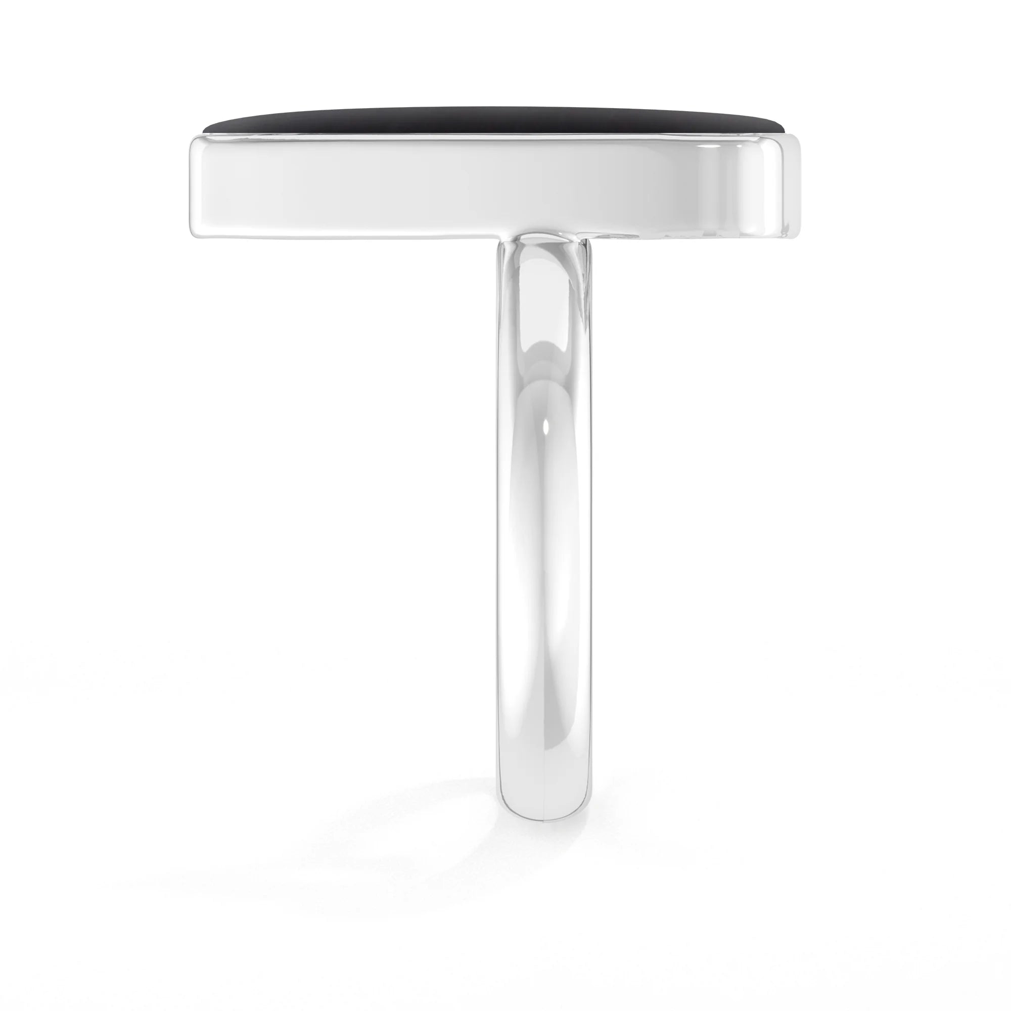 shungite bezel-set ring