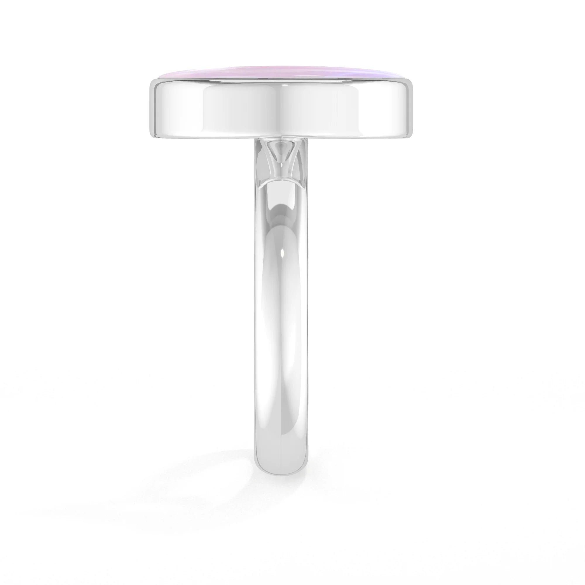 pink-moonstone bezel-set ring