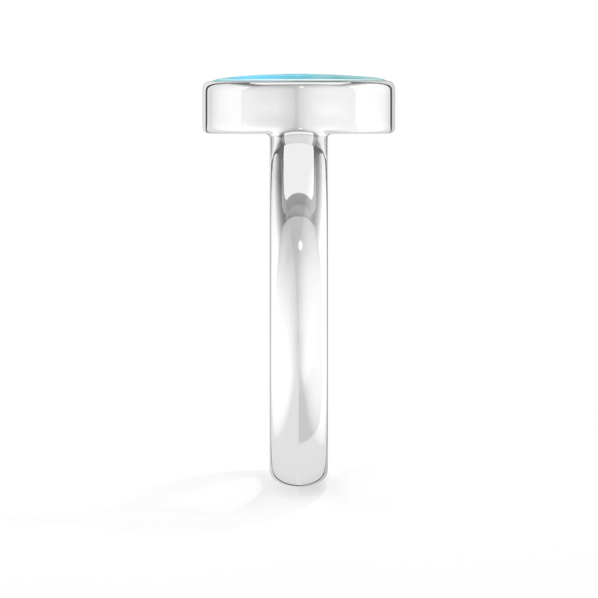 green-moonstone bezel-set ring