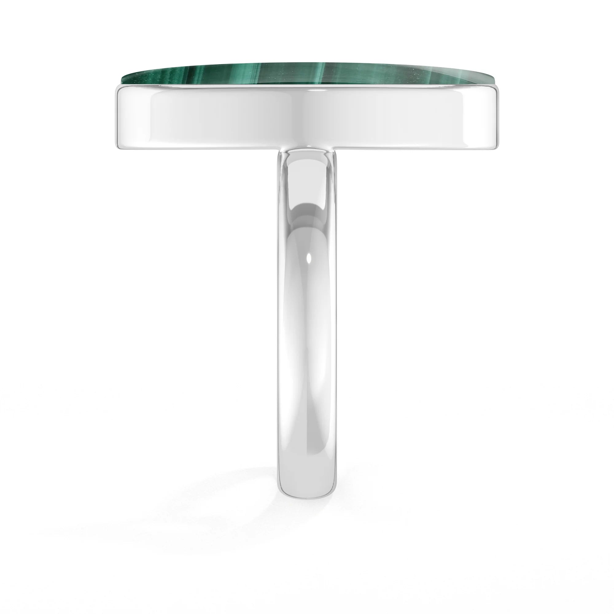 malachite bezel-set ring