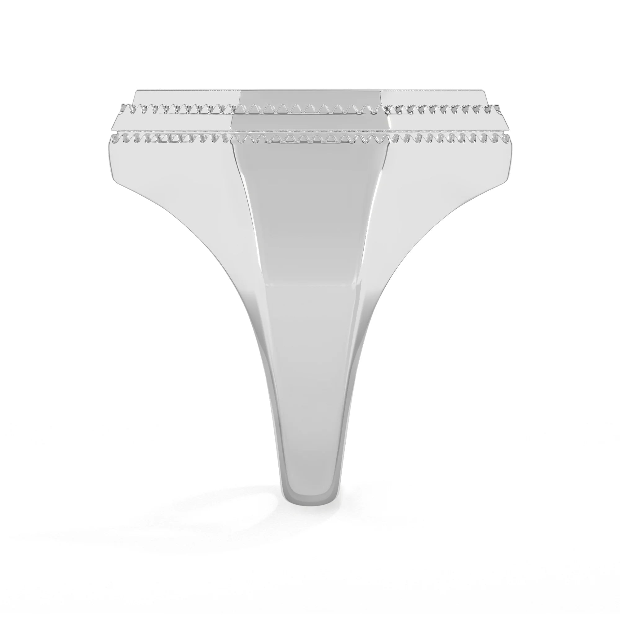 malachite men bezel-set ring