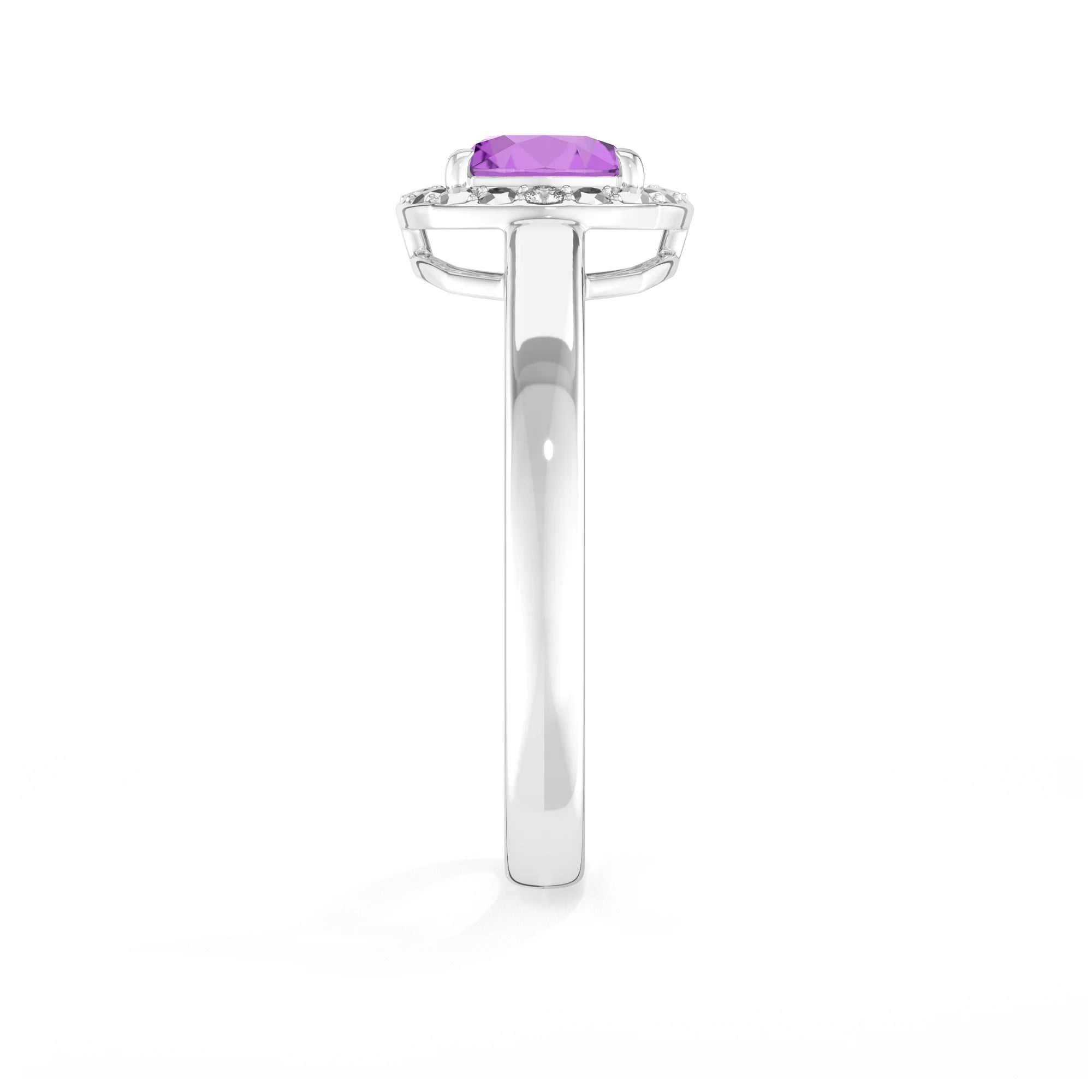 amethyst prong-set ring