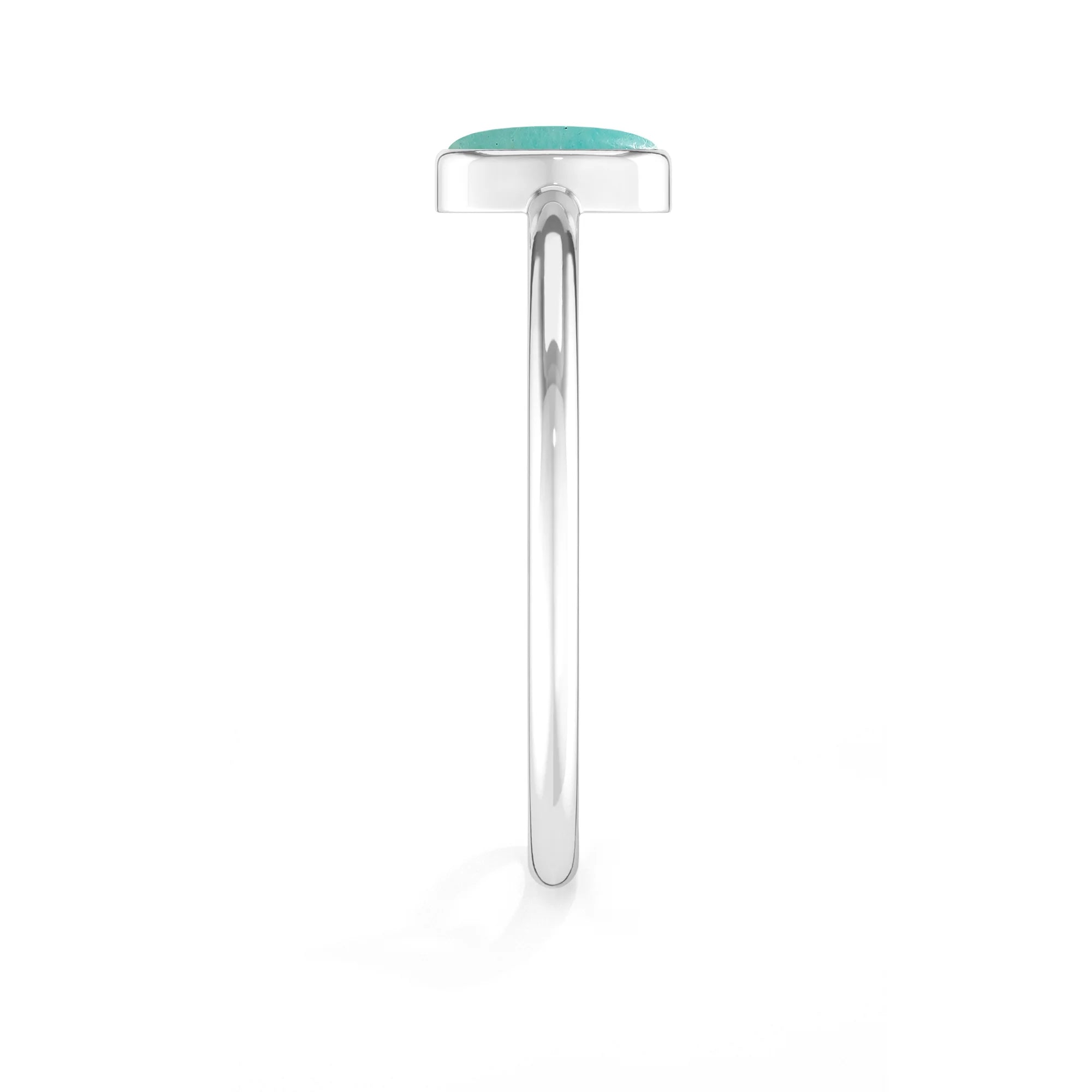 amazonite stackable bezel-set ring