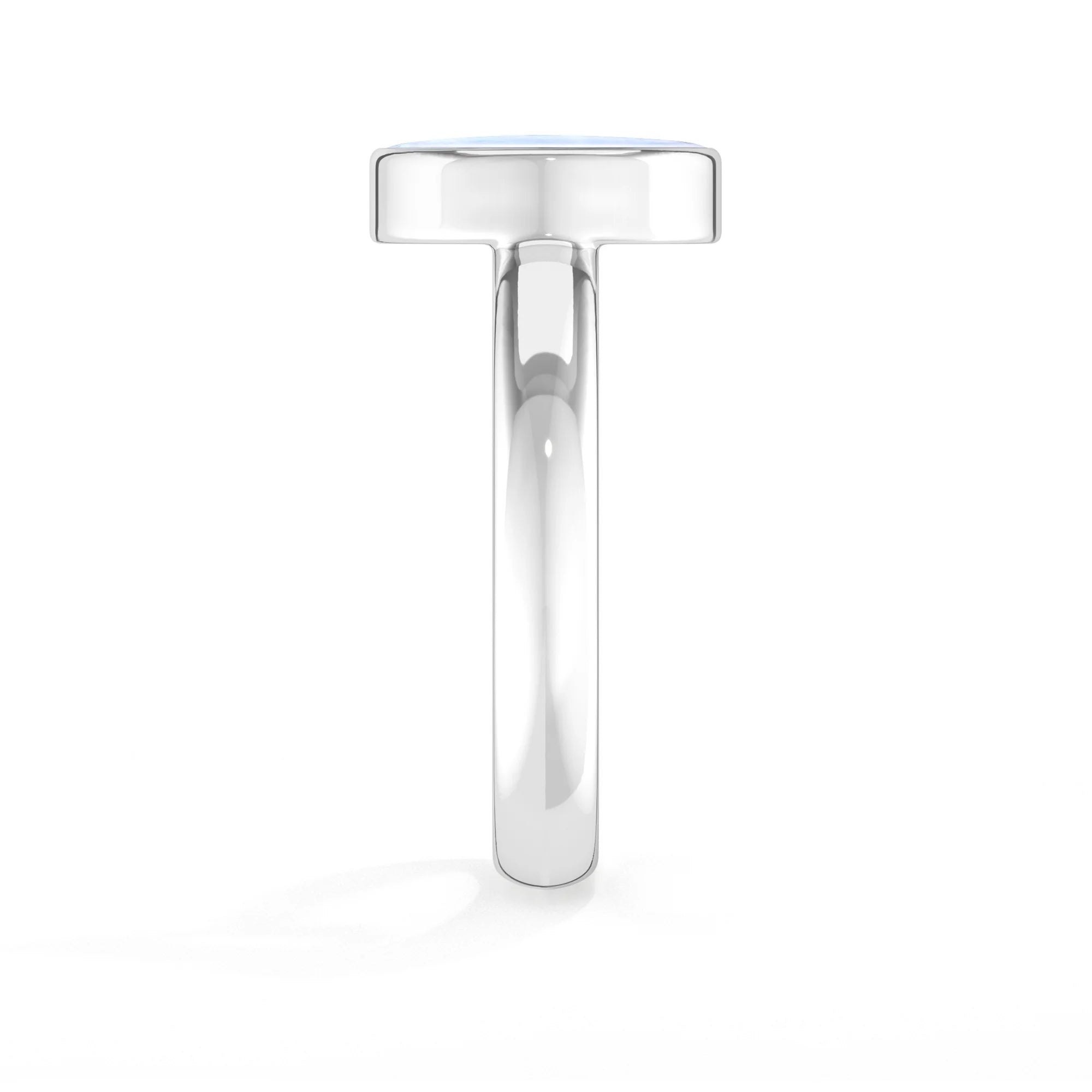 purple-moonstone bezel-set ring