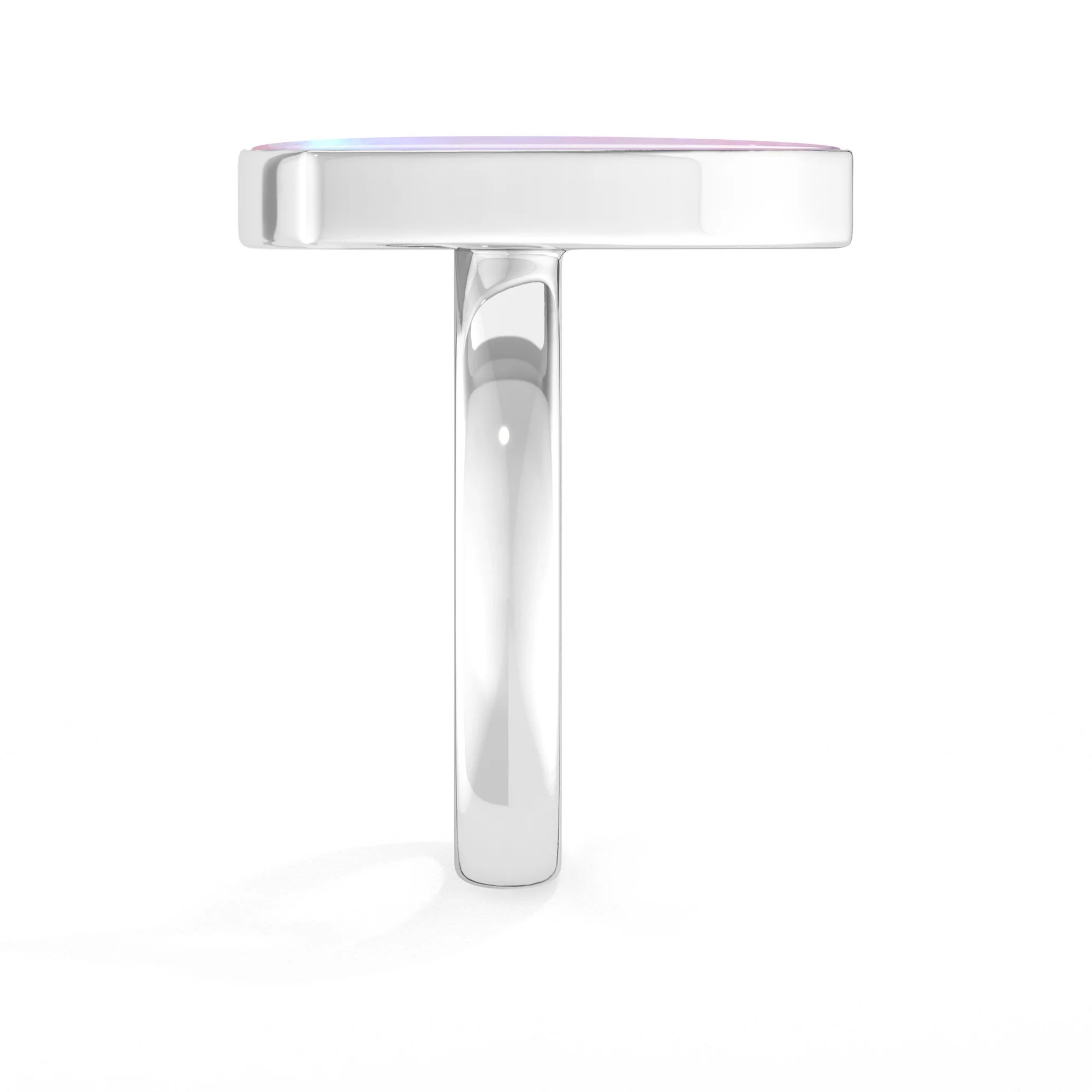 pink-moonstone bezel-set ring