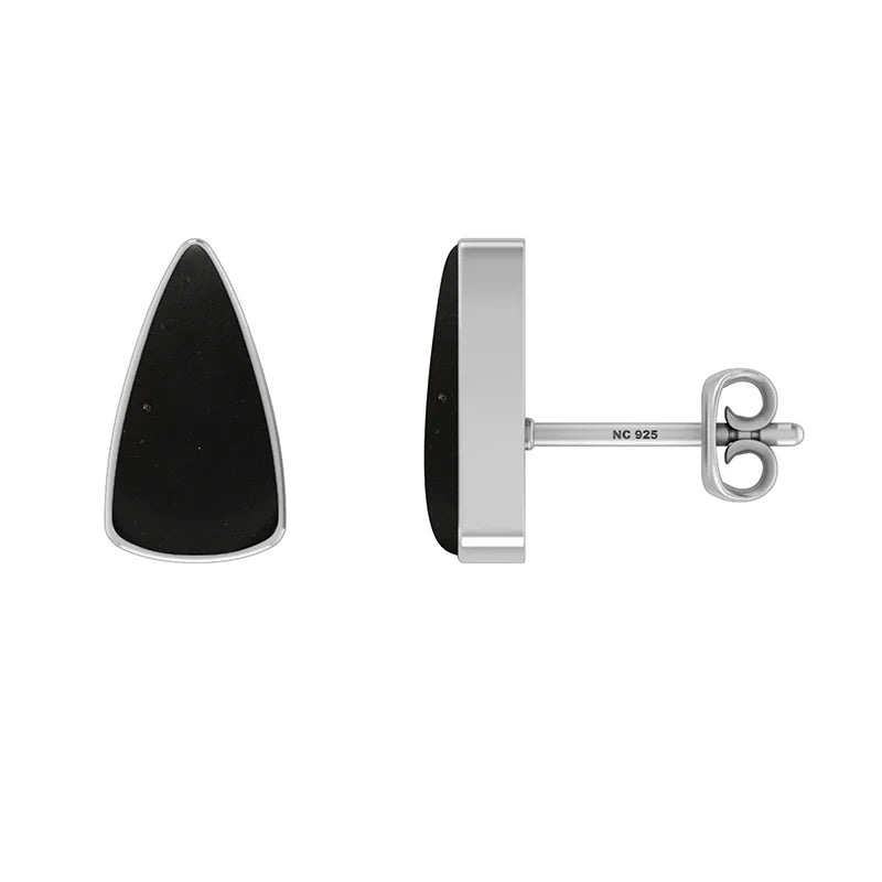 shungite cab earrings