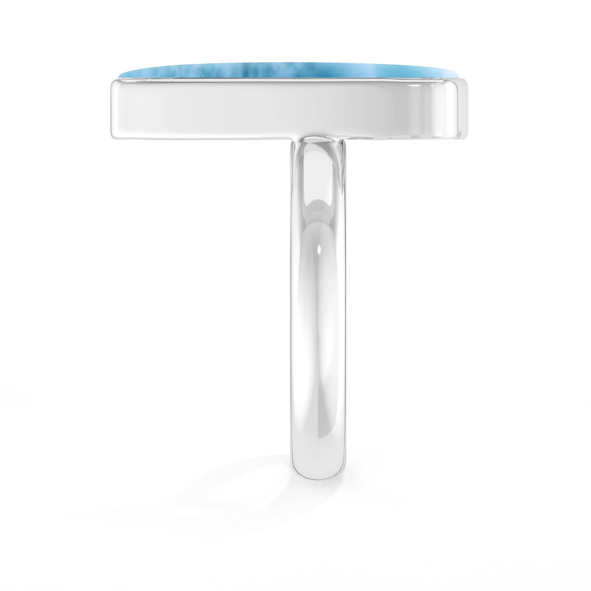 larimar bezel-set ring