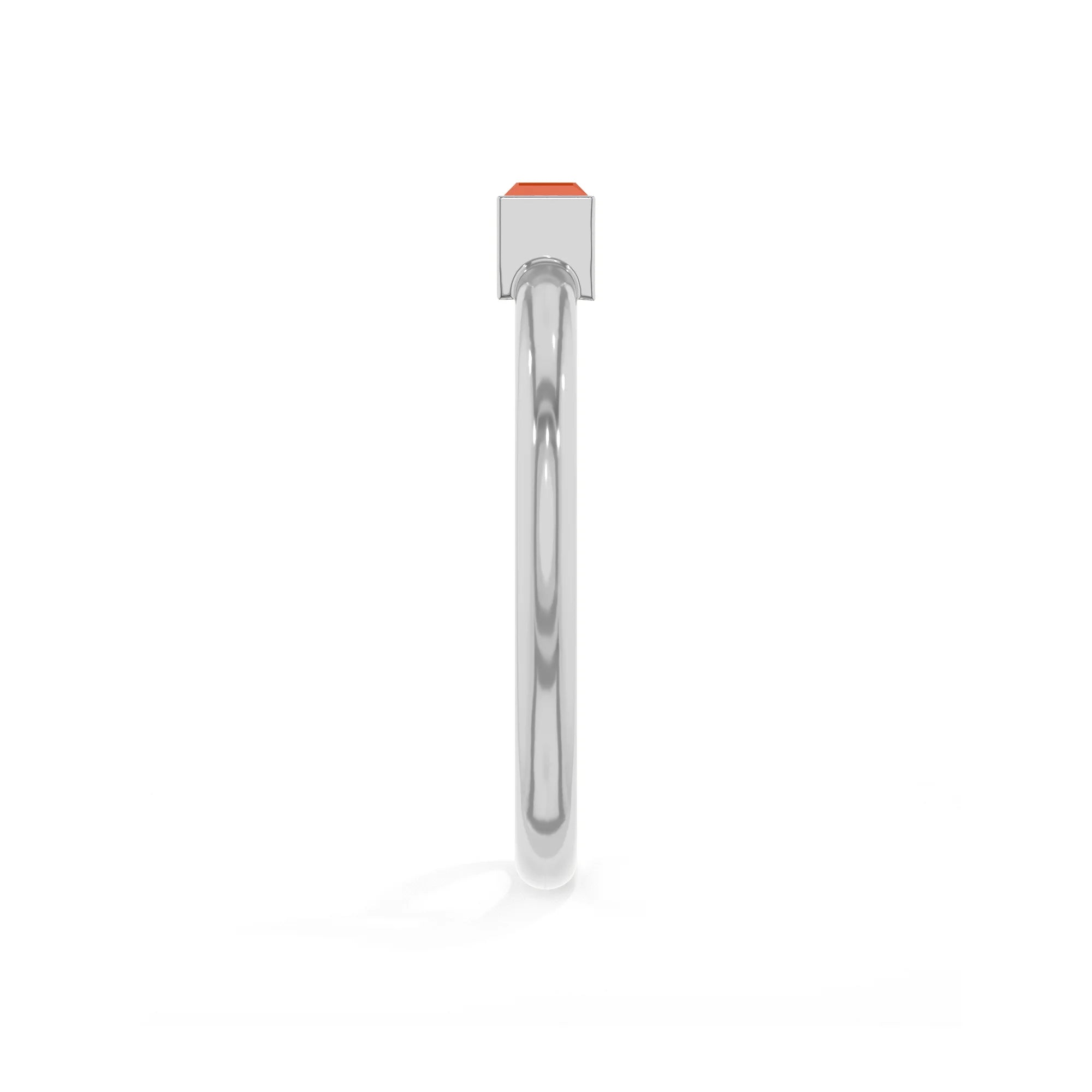 carnelian stackable bezel-set ring