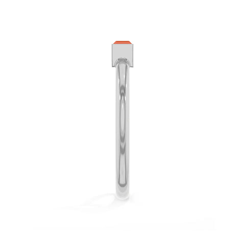 carnelian stackable bezel-set ring