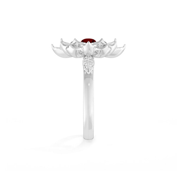 natural garnet ring