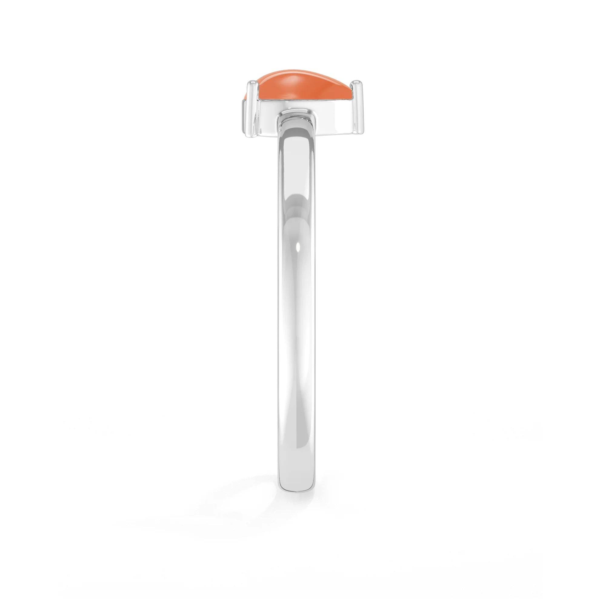 carnelian stackable prong-set ring