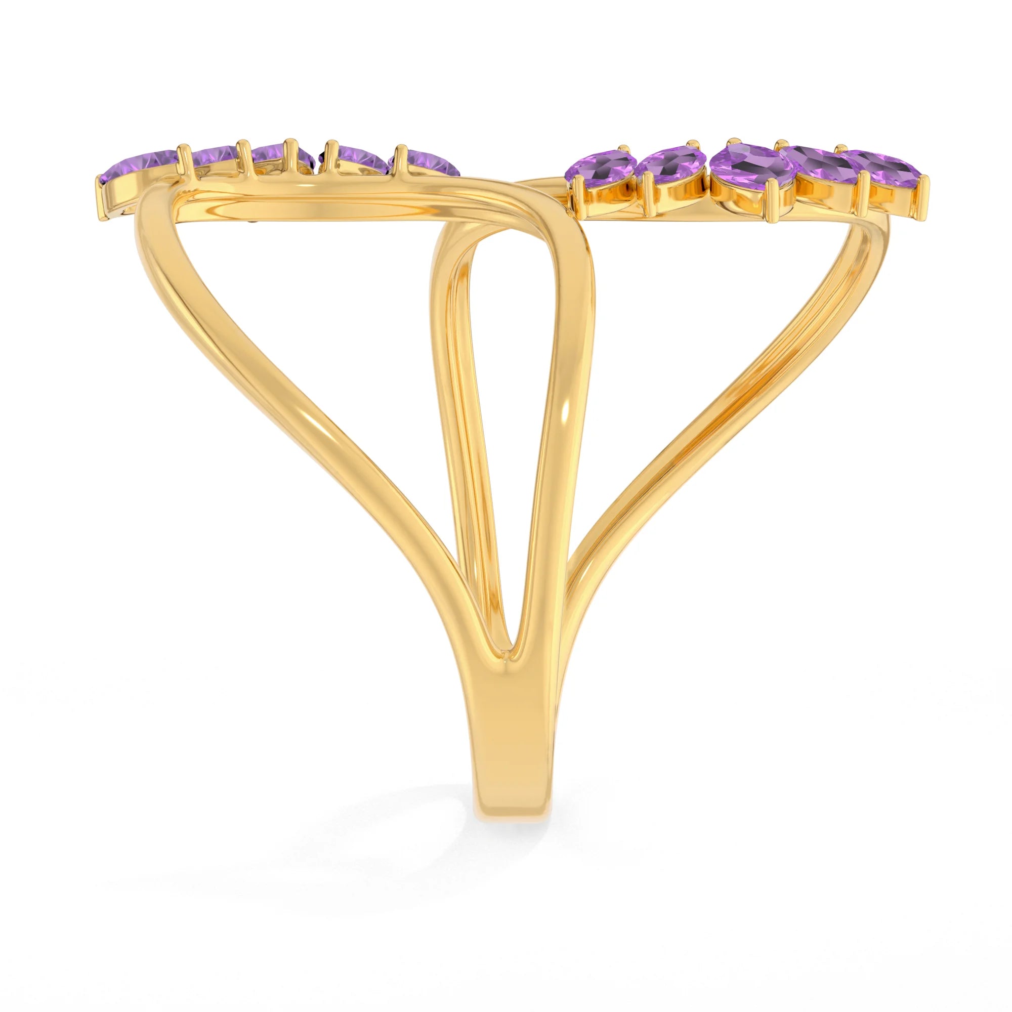 amethyst prong-set ring