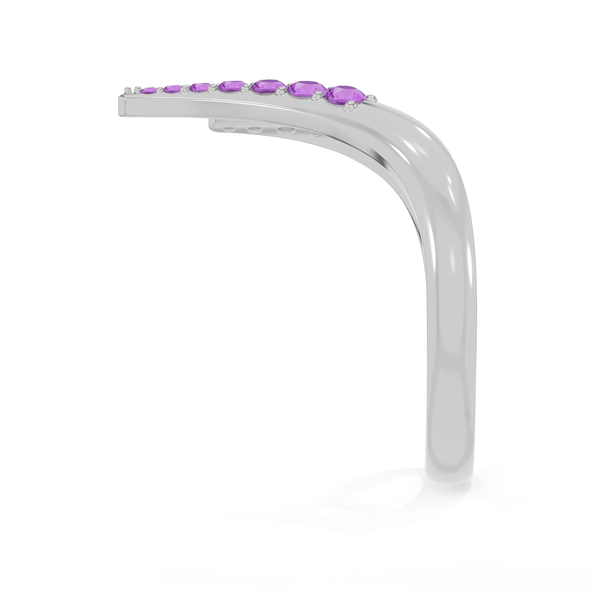amethyst prong-set ring