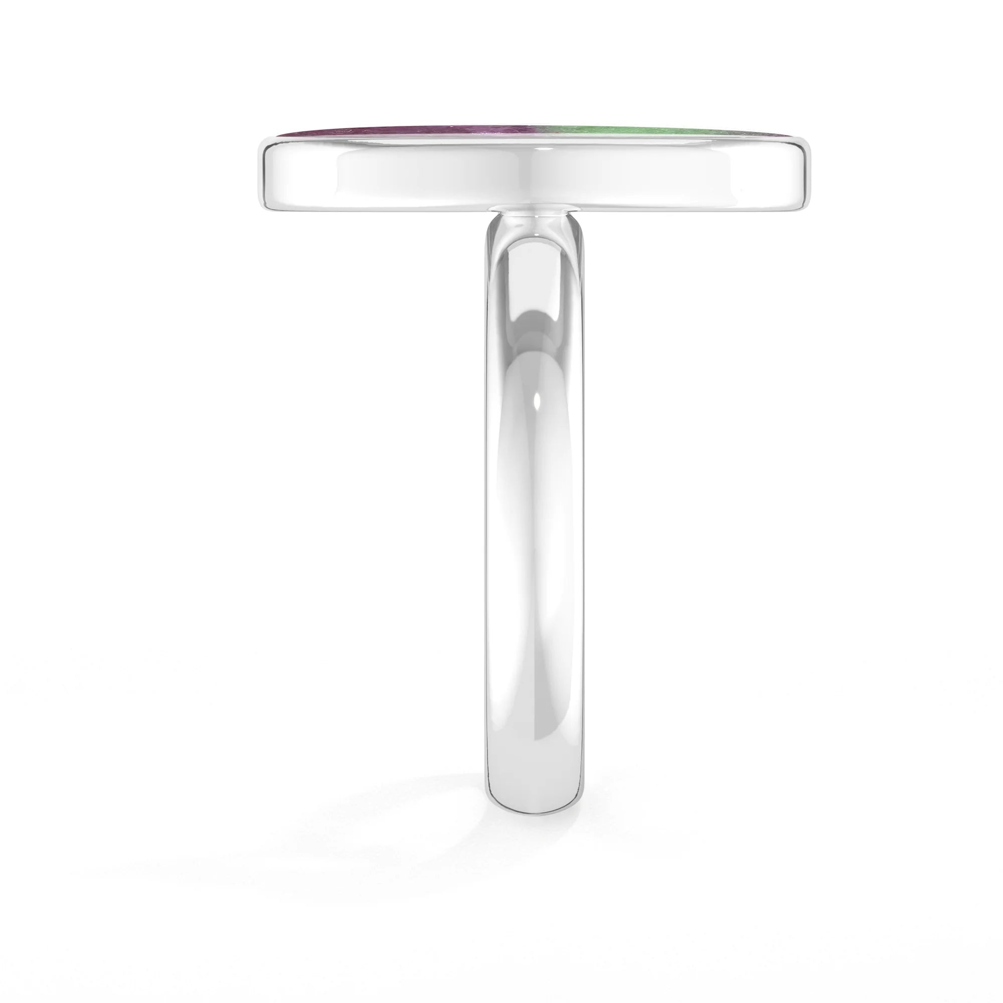 ruby-zoisite bezel-set ring