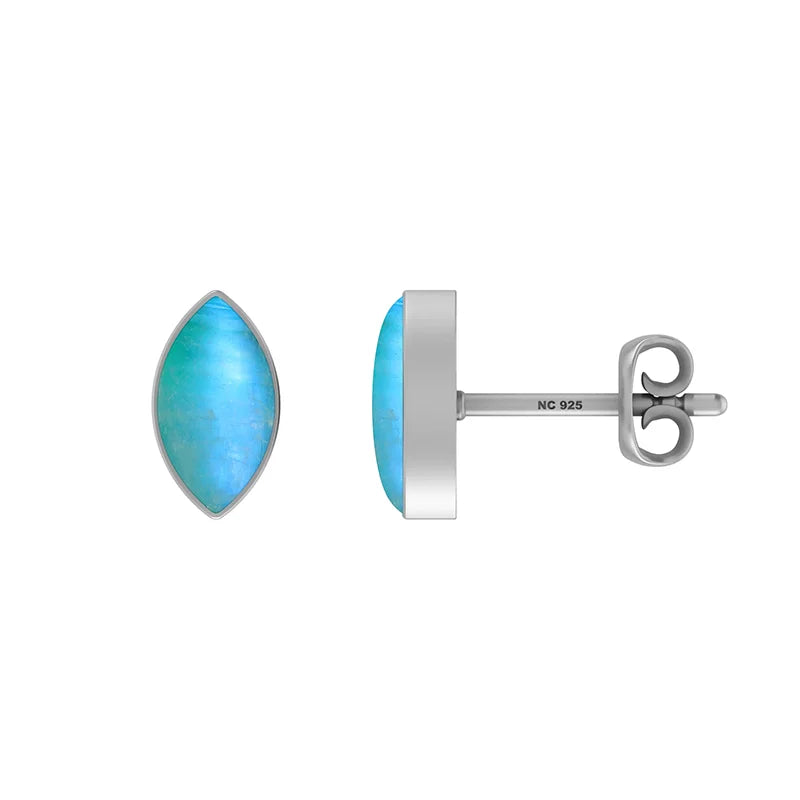 green moonstone cab earrings