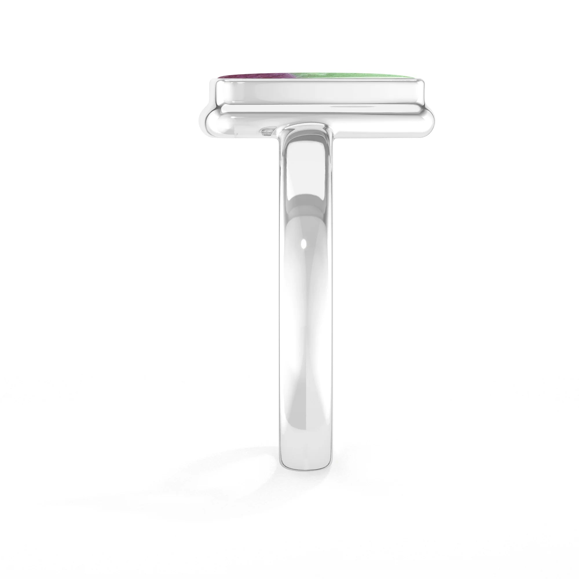 ruby-zoisite bezel-set ring