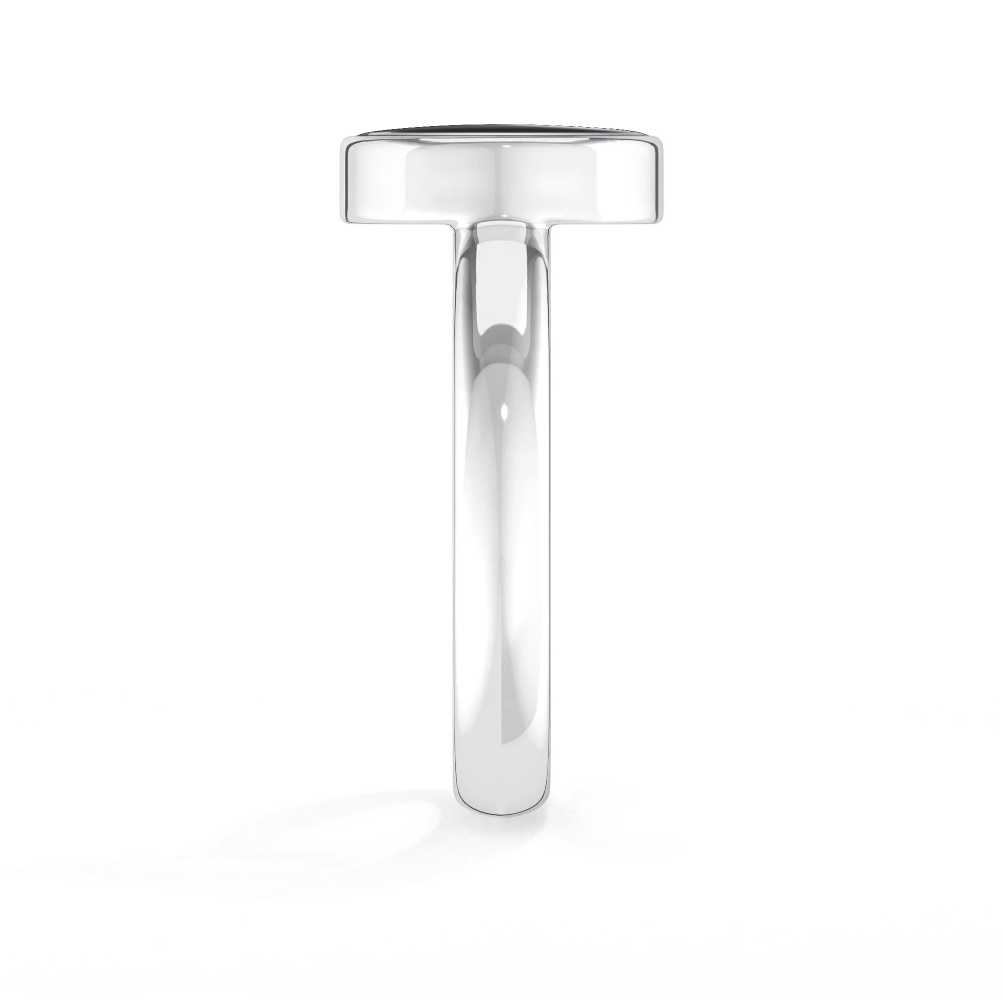 shungite bezel-set ring