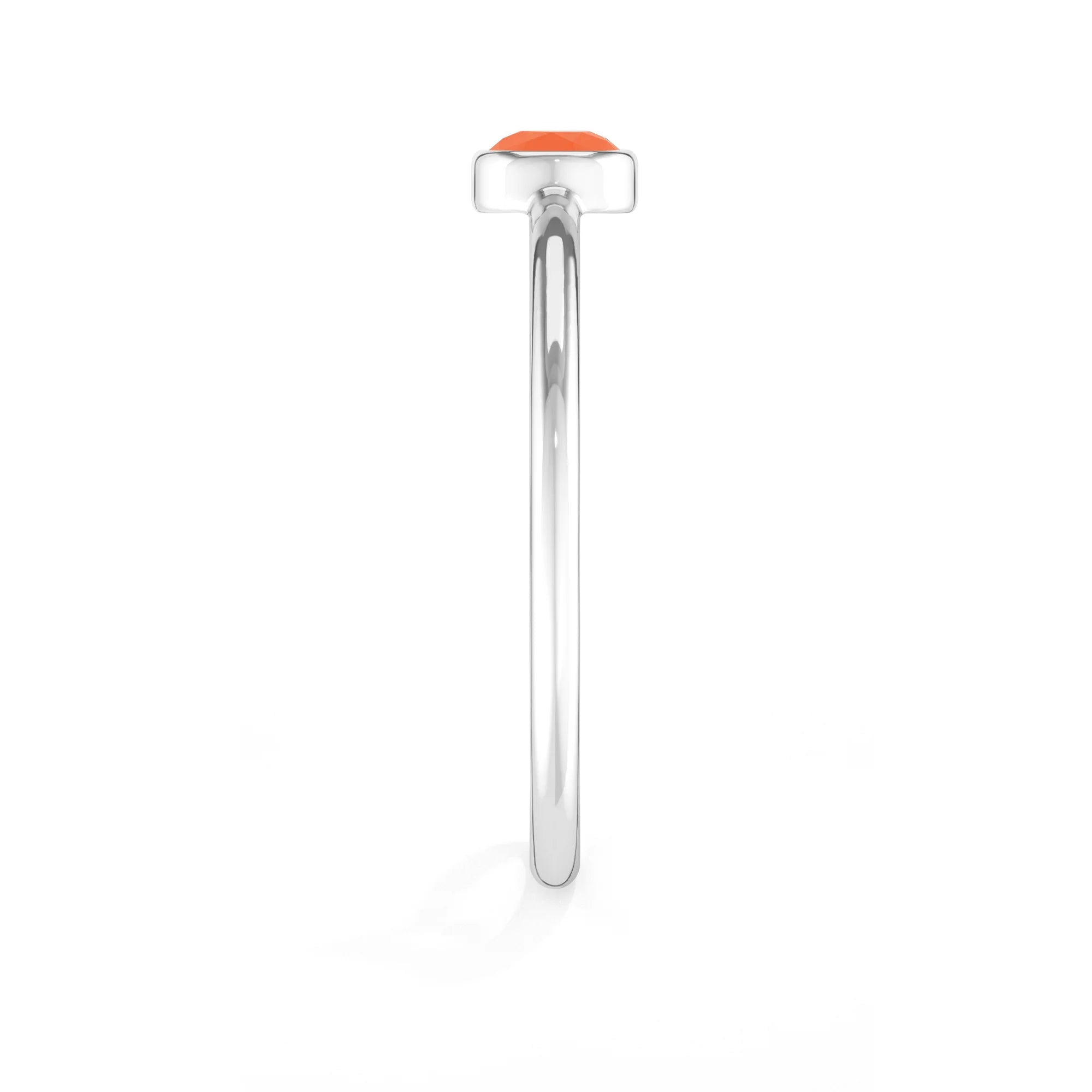 carnelian stackable bezel-set ring