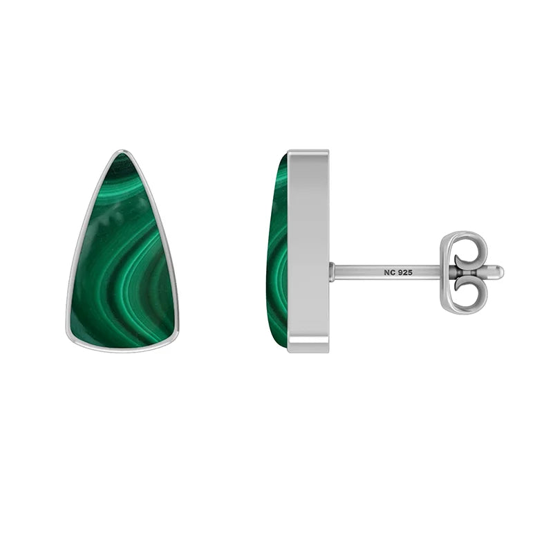 malachite cab earrings