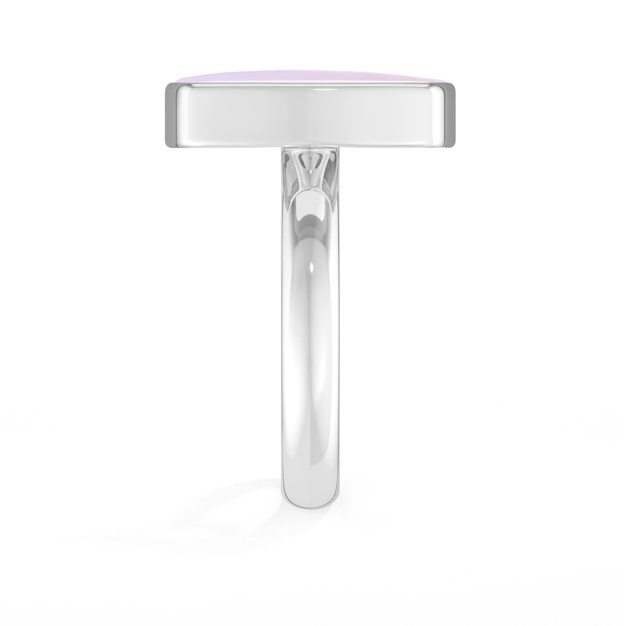 pink-moonstone bezel-set ring