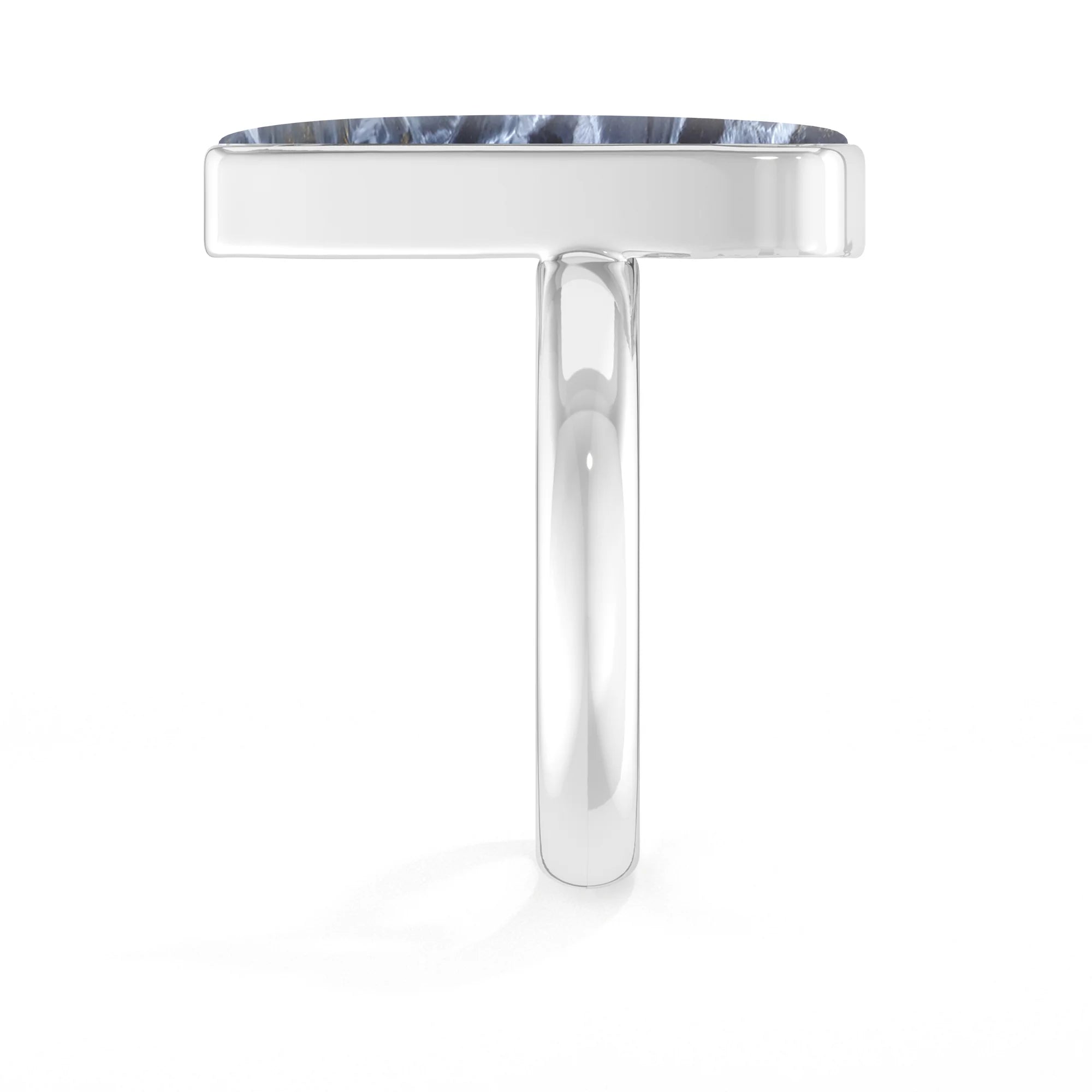 pietersite bezel-set ring