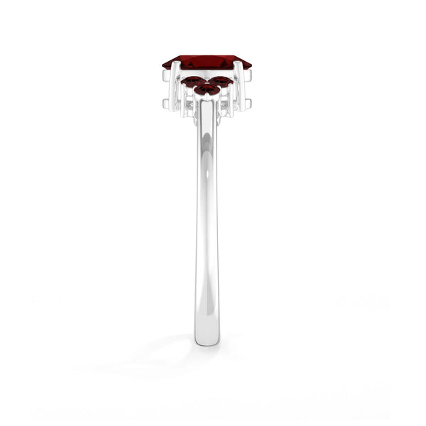 garnet prong-set ring