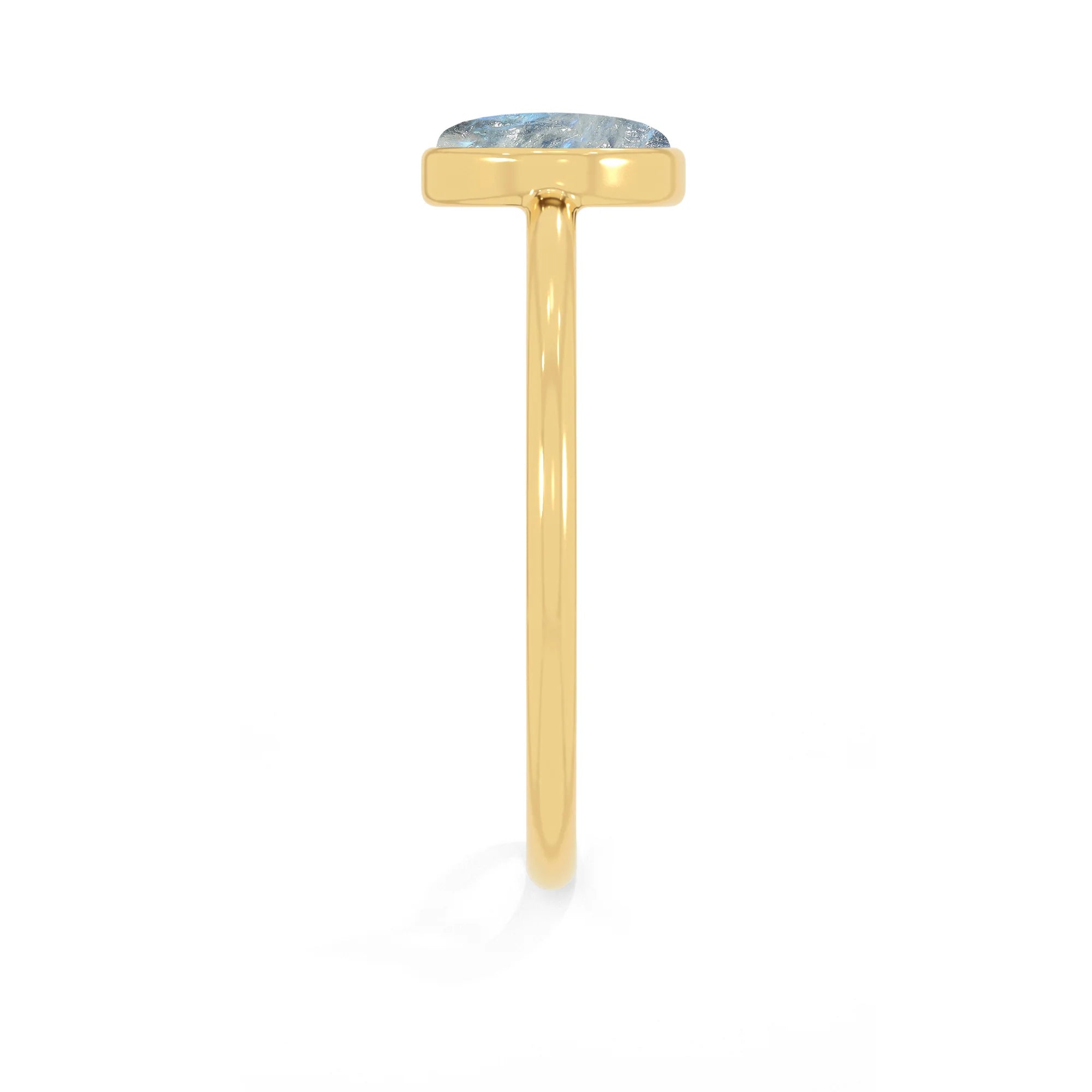 rainbow moonstone stackable bezel-set ring