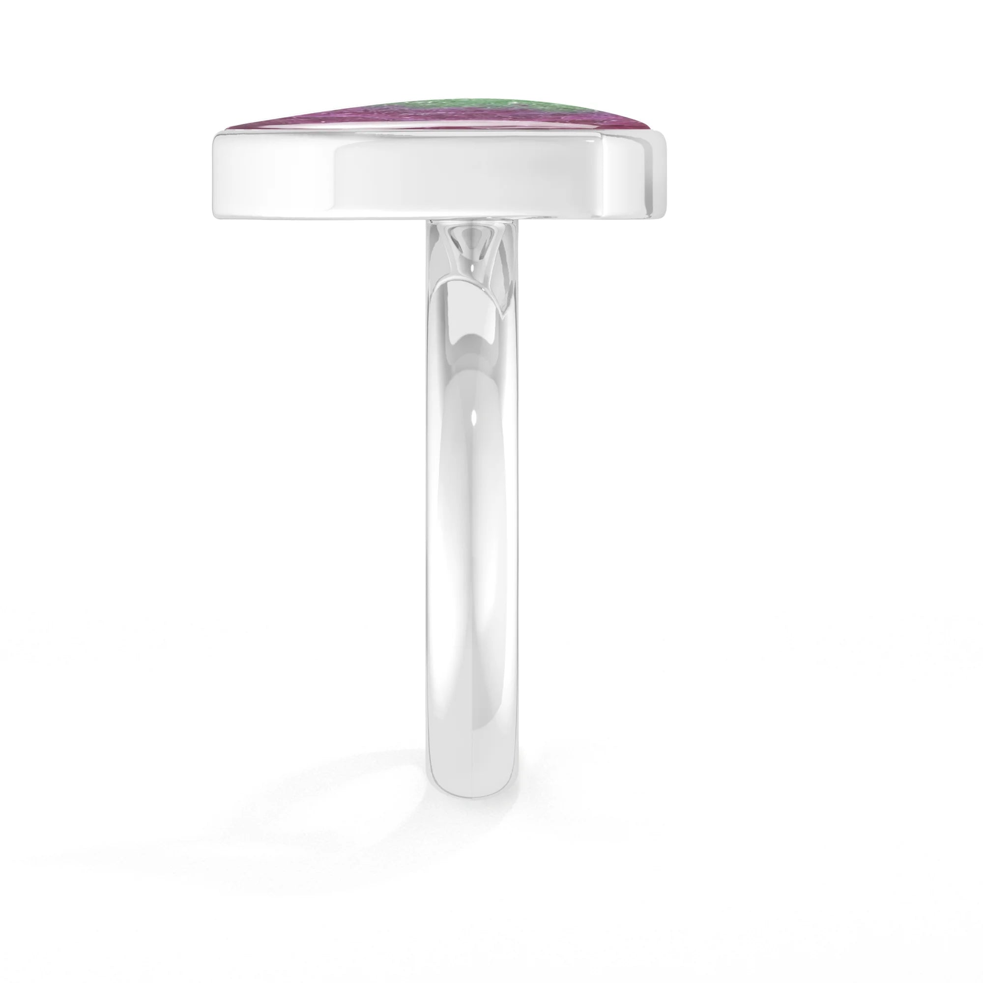 ruby-zoisite bezel-set ring