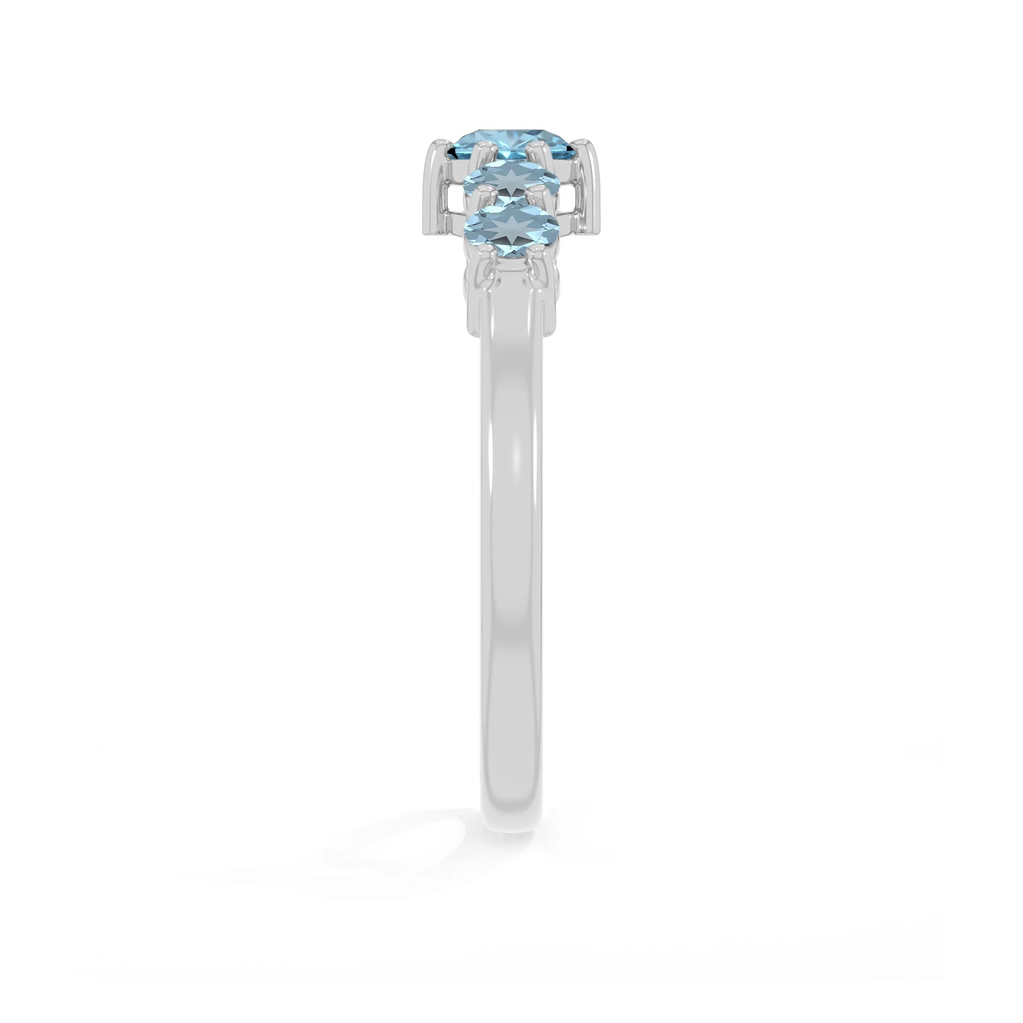 natural swiss blue topaz rings for women in sterling silver