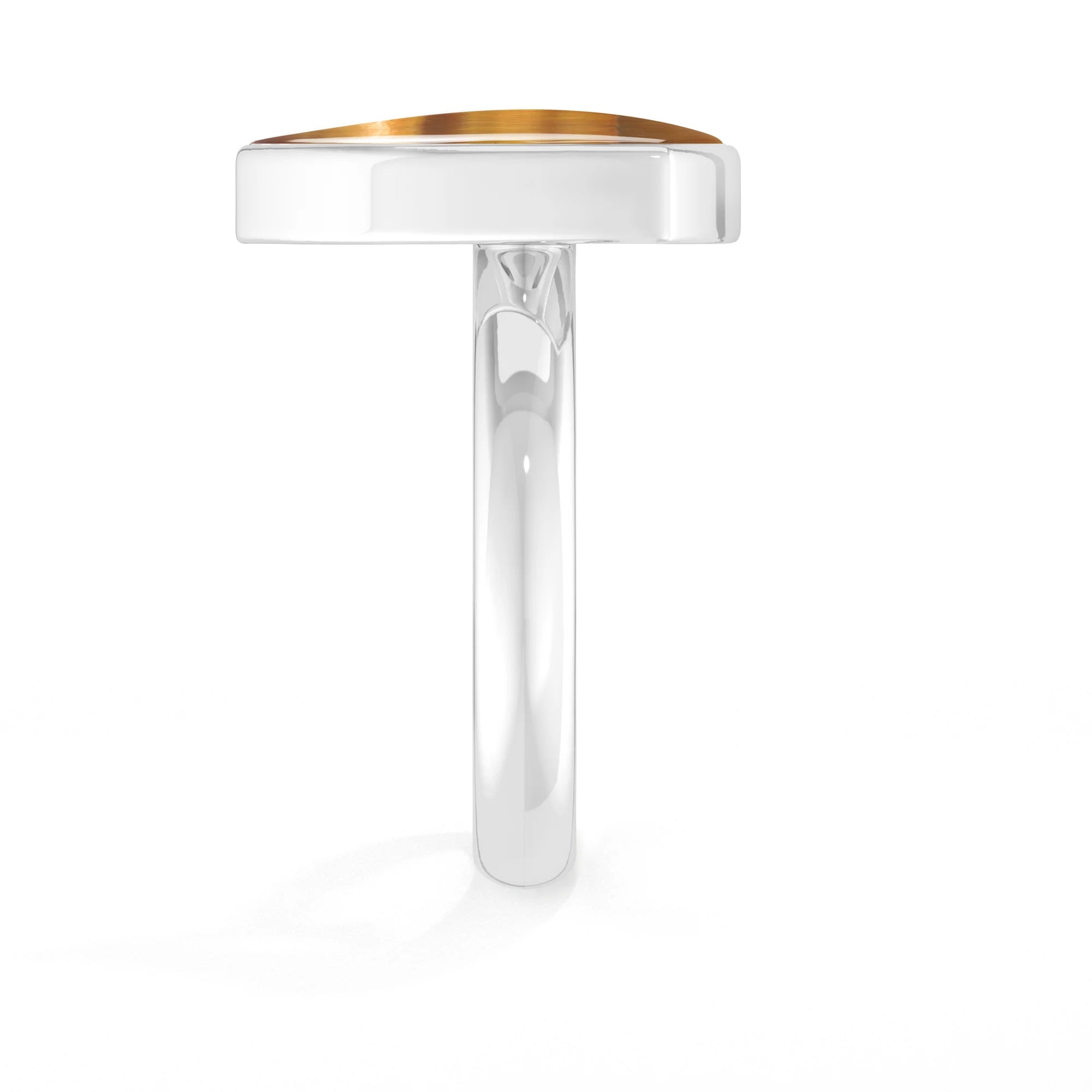 tiger-eye bezel-set ring