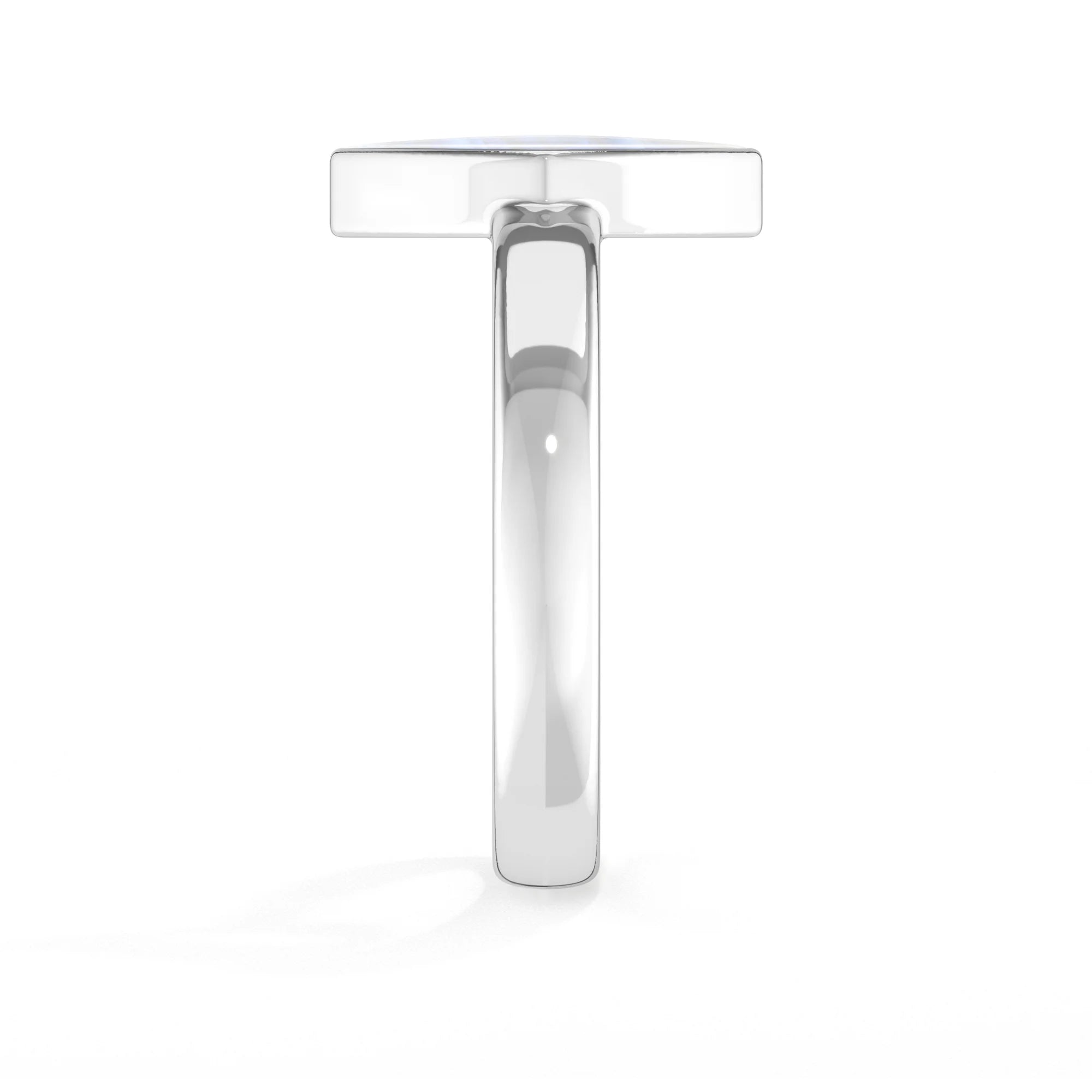 rainbow-moonstone bezel-set ring