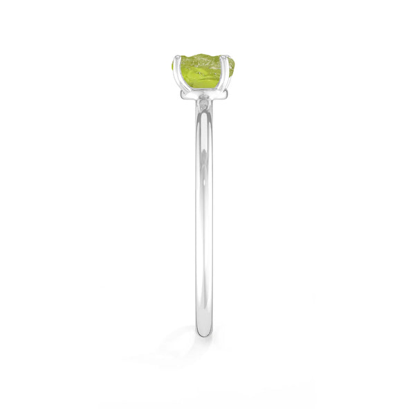 peridot stackable prong-set ring