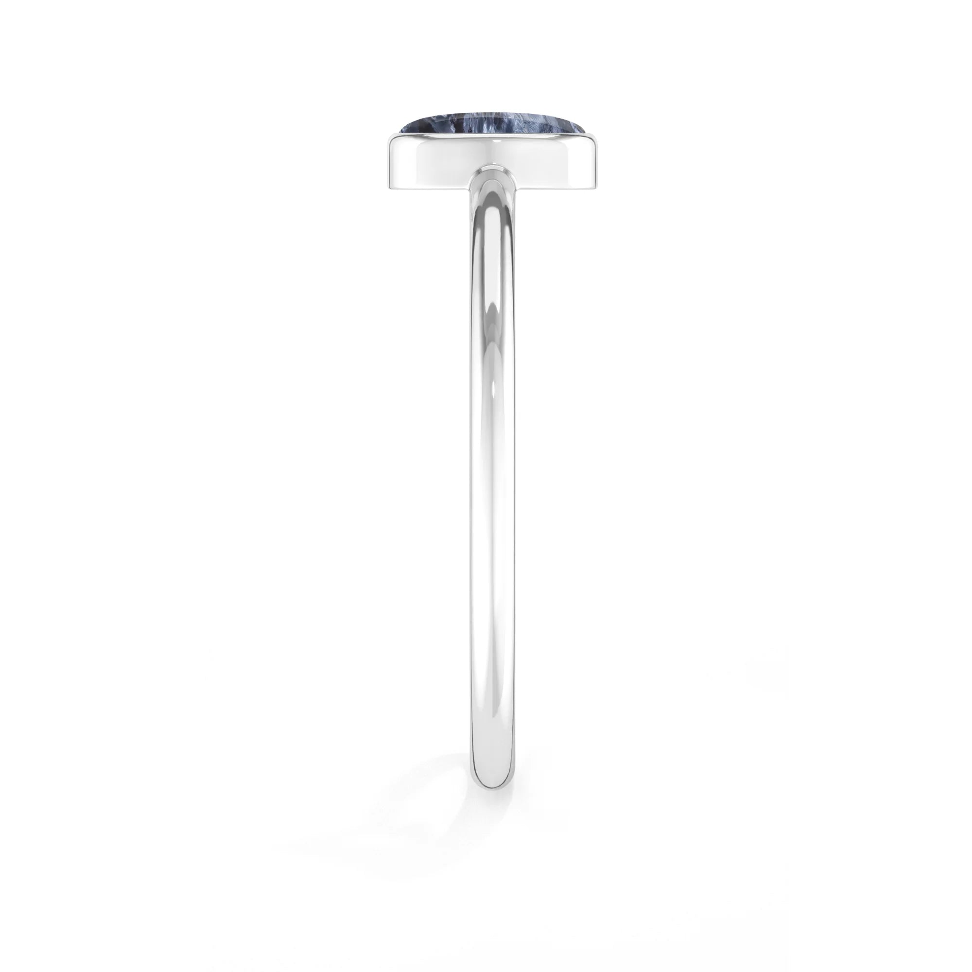 pietersite bezel-set ring