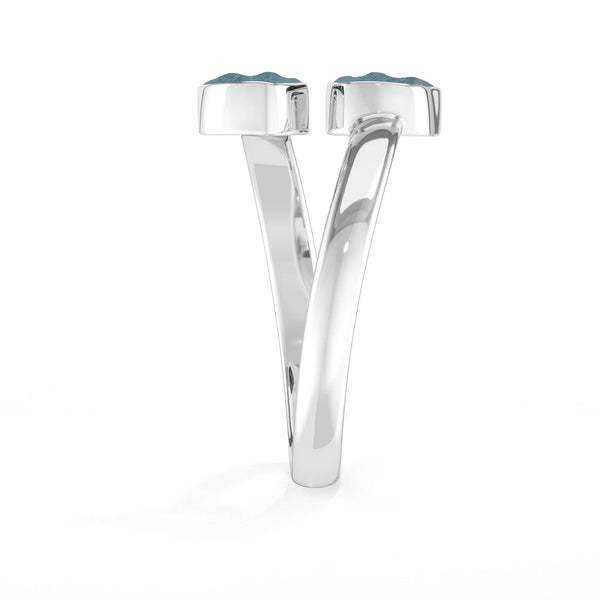aquamarine bezel-set ring