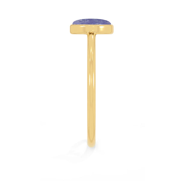 tanzanite stackable bezel-set ring