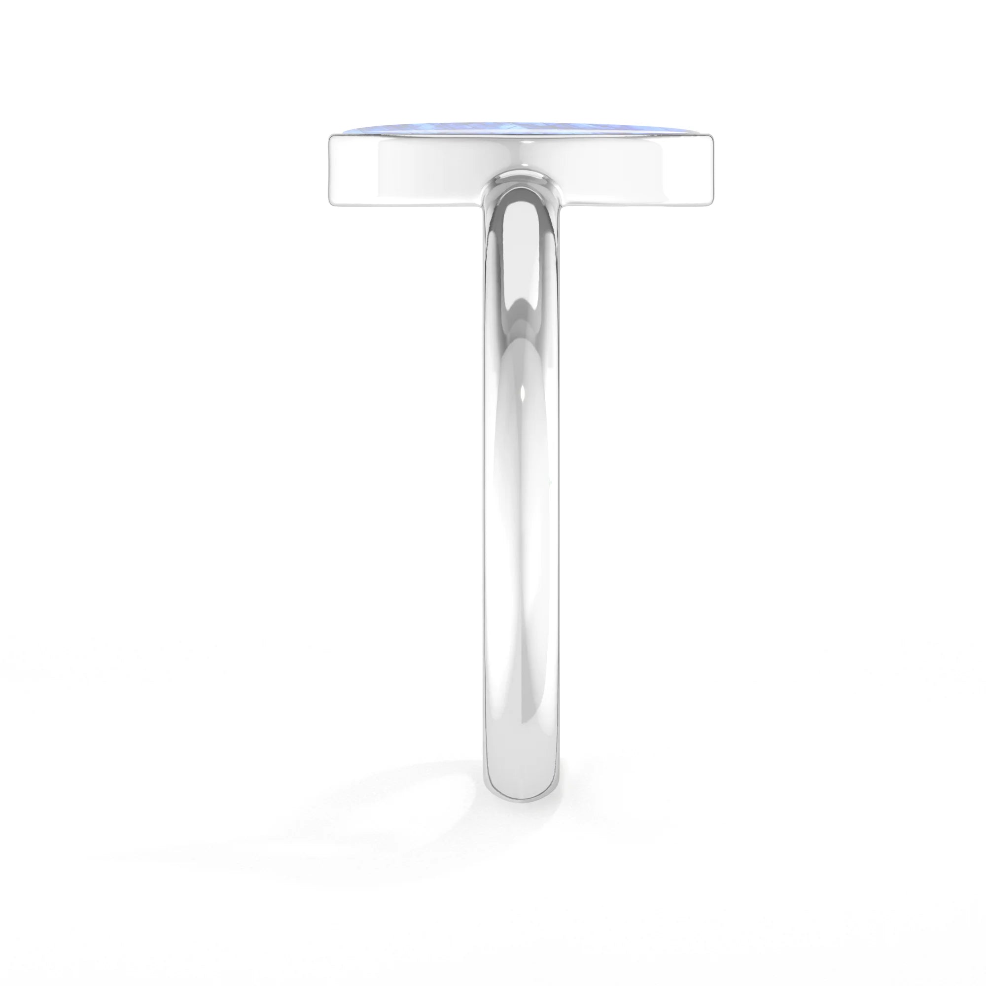 rainbow moonstone bezel-set ring