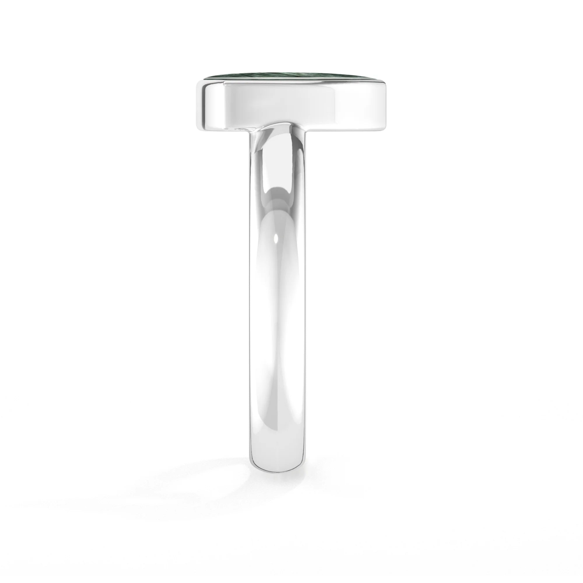 seraphinite bezel-set ring