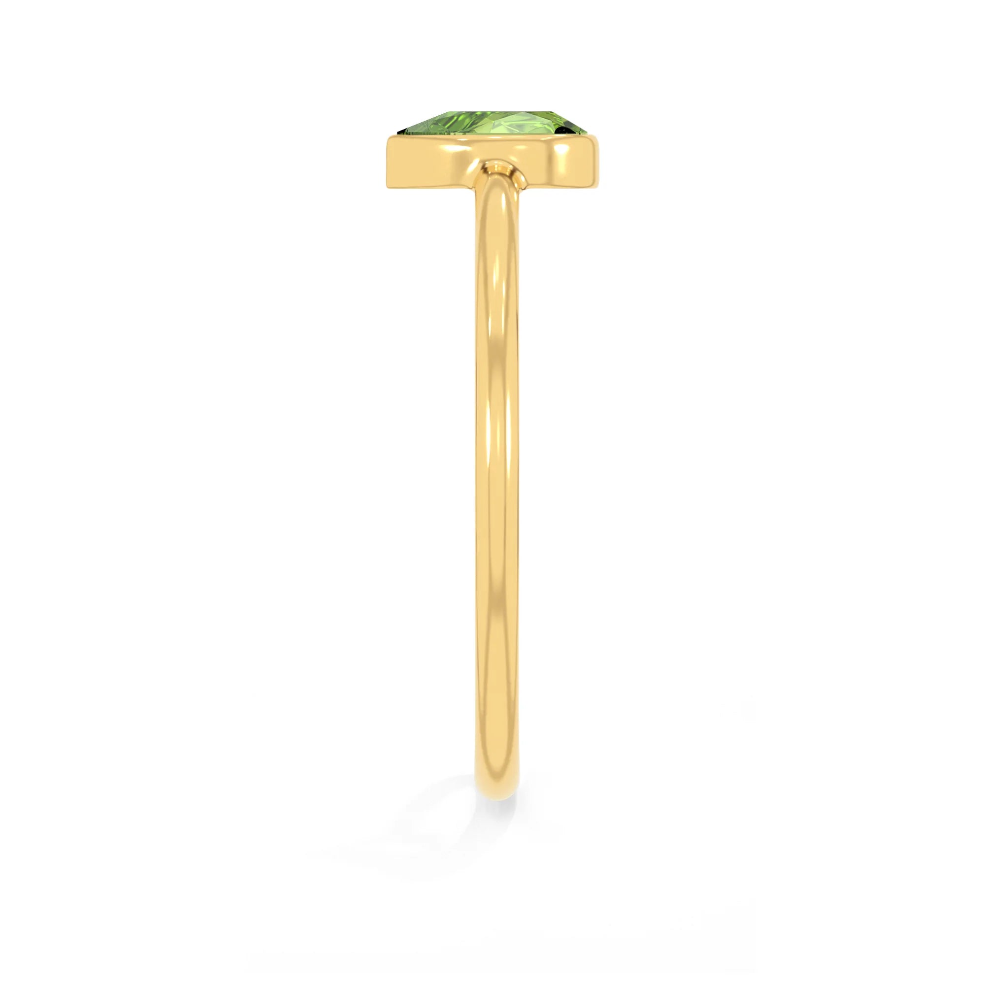 peridot stackable bezel-set ring