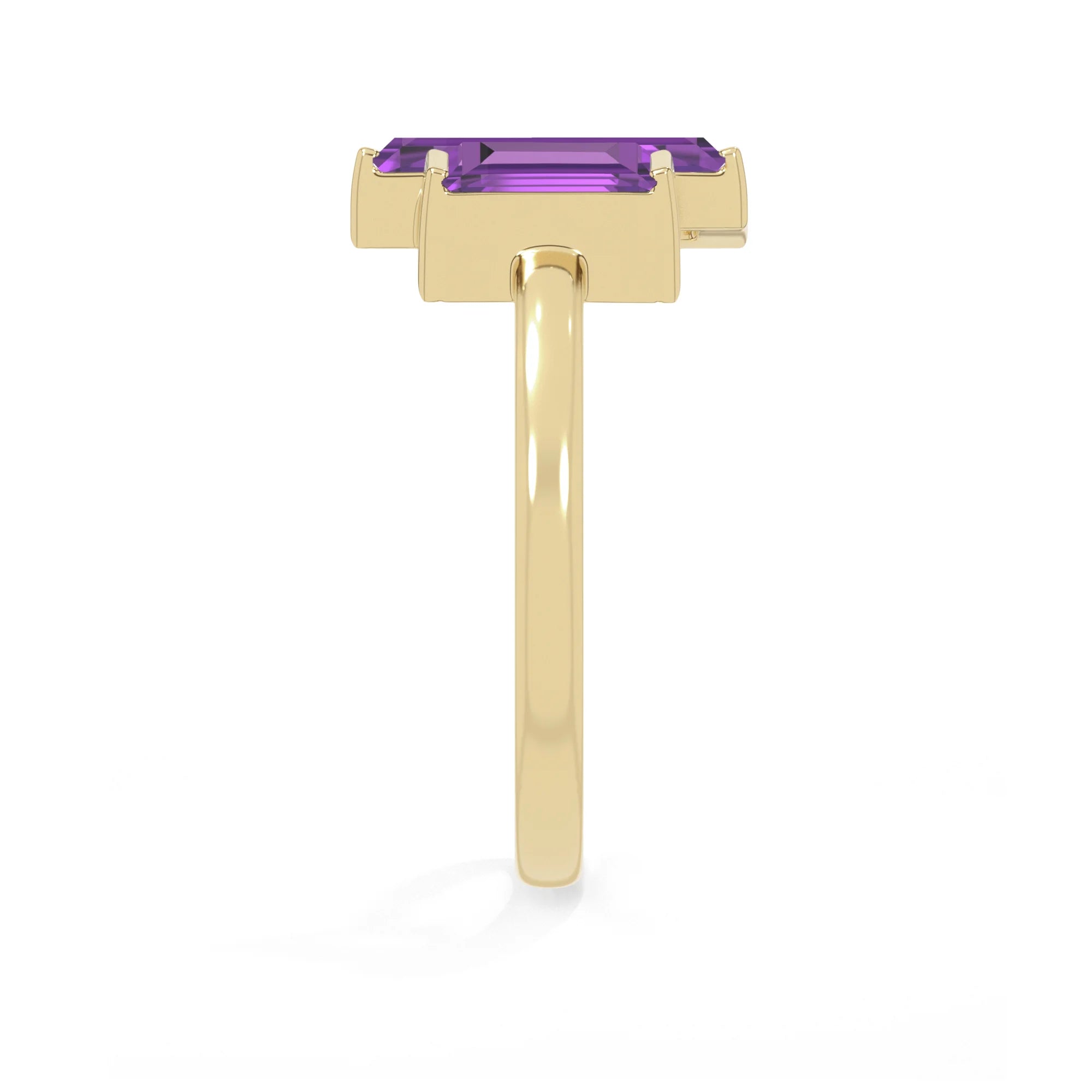 natural amethyst ring for women in 18k gold vermeil