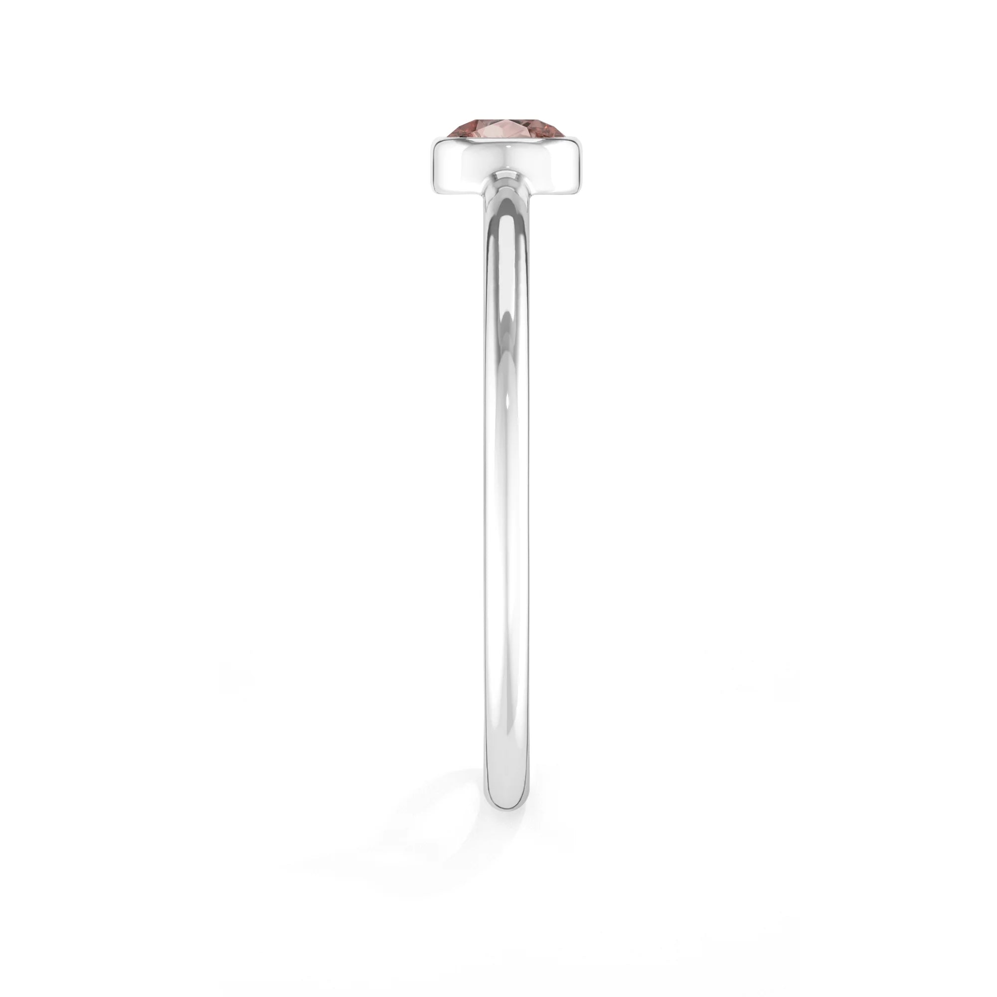 morganite stackable bezel-set ring