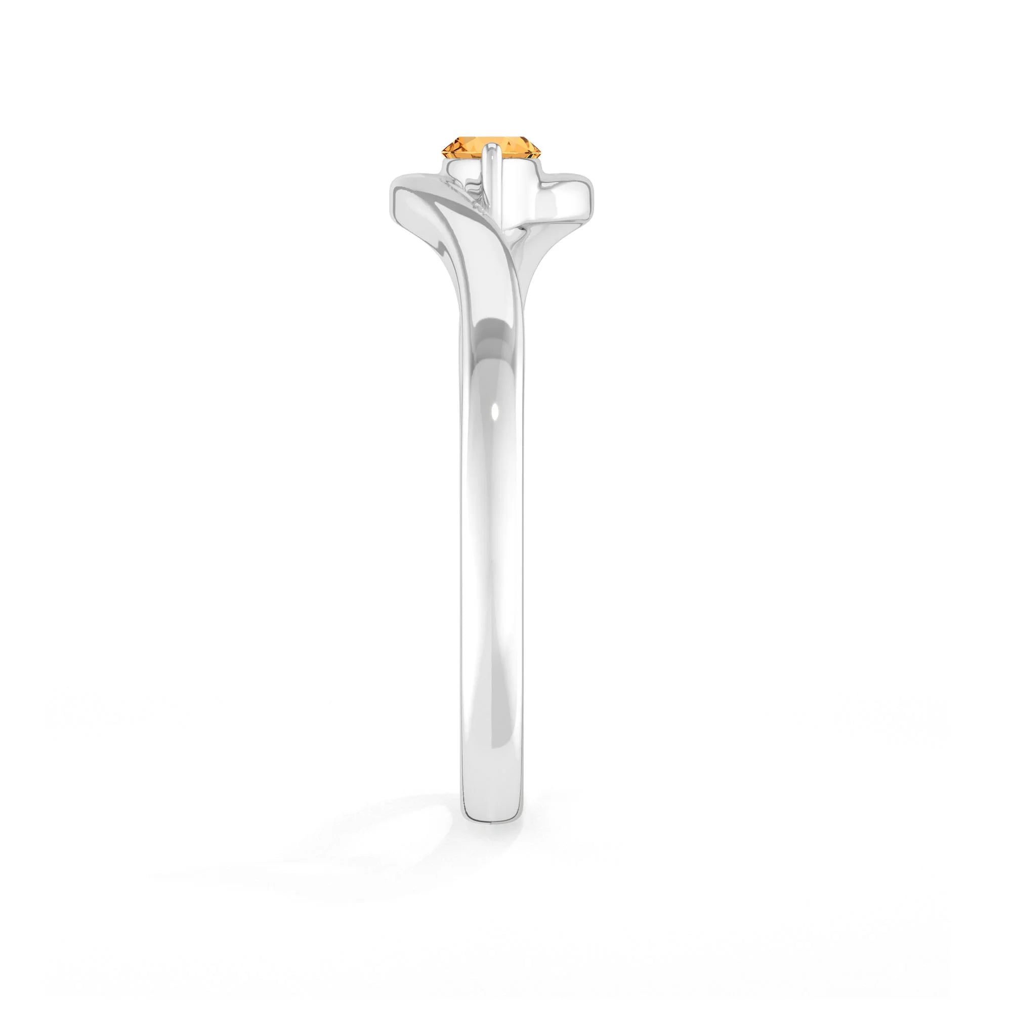 citrine prong-set ring