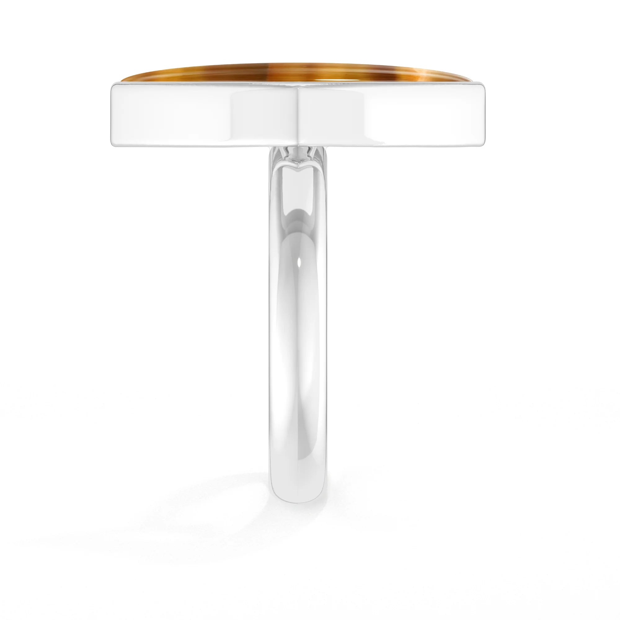 tiger-eye bezel-set ring