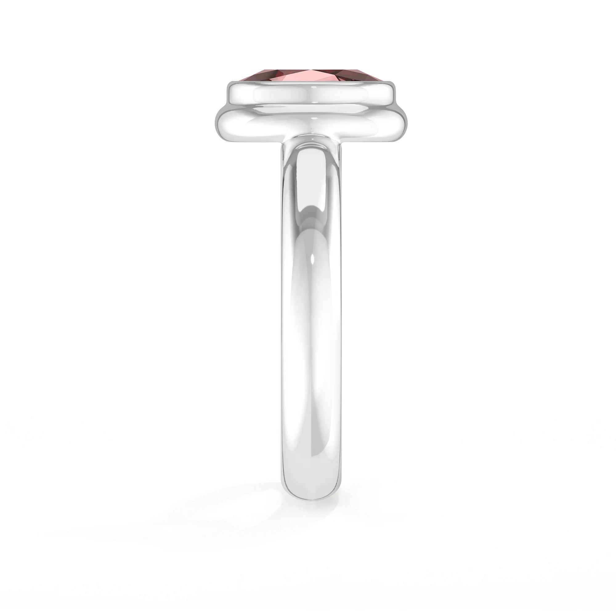 garnet bezel-set ring