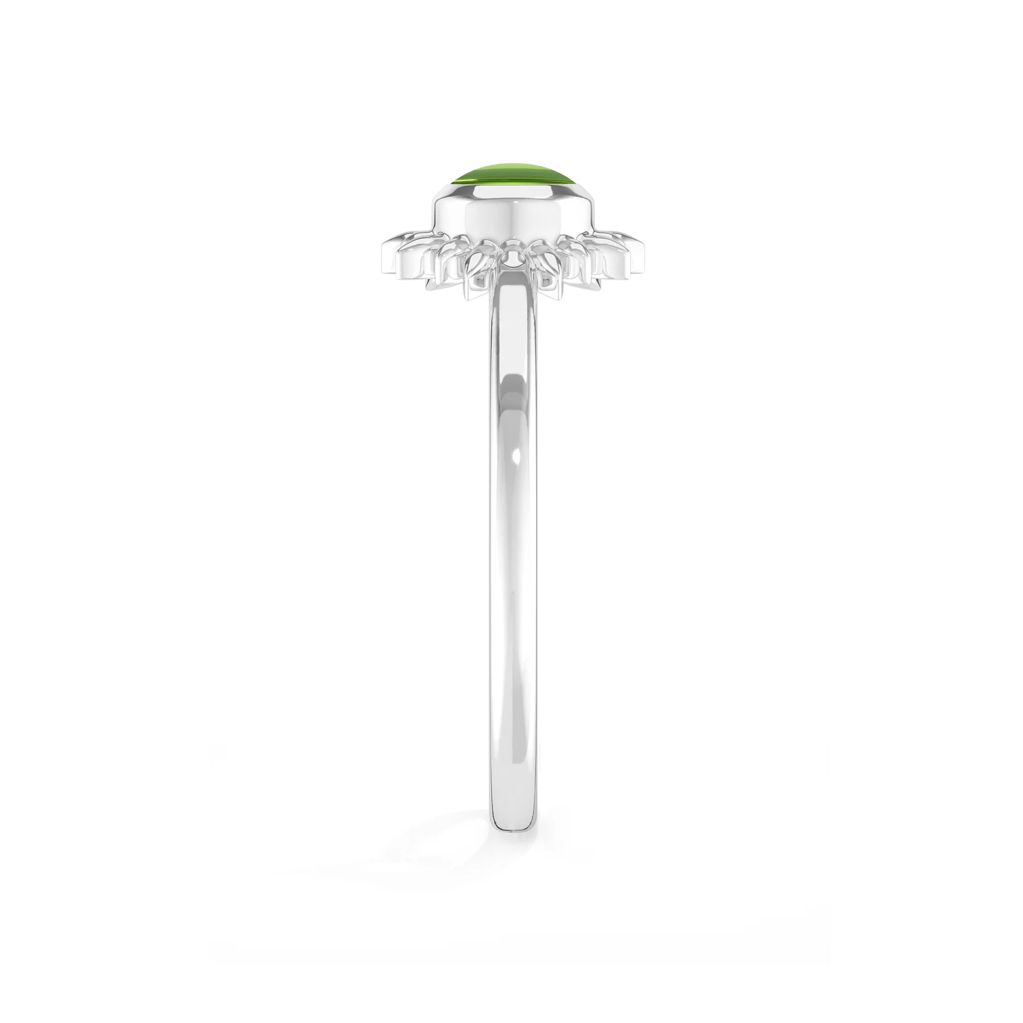 peridot bezel-set ring