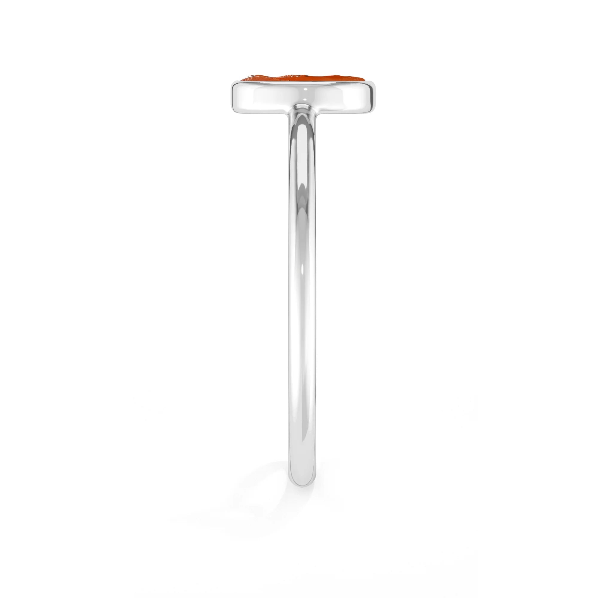 carnelian stackable bezel-set ring