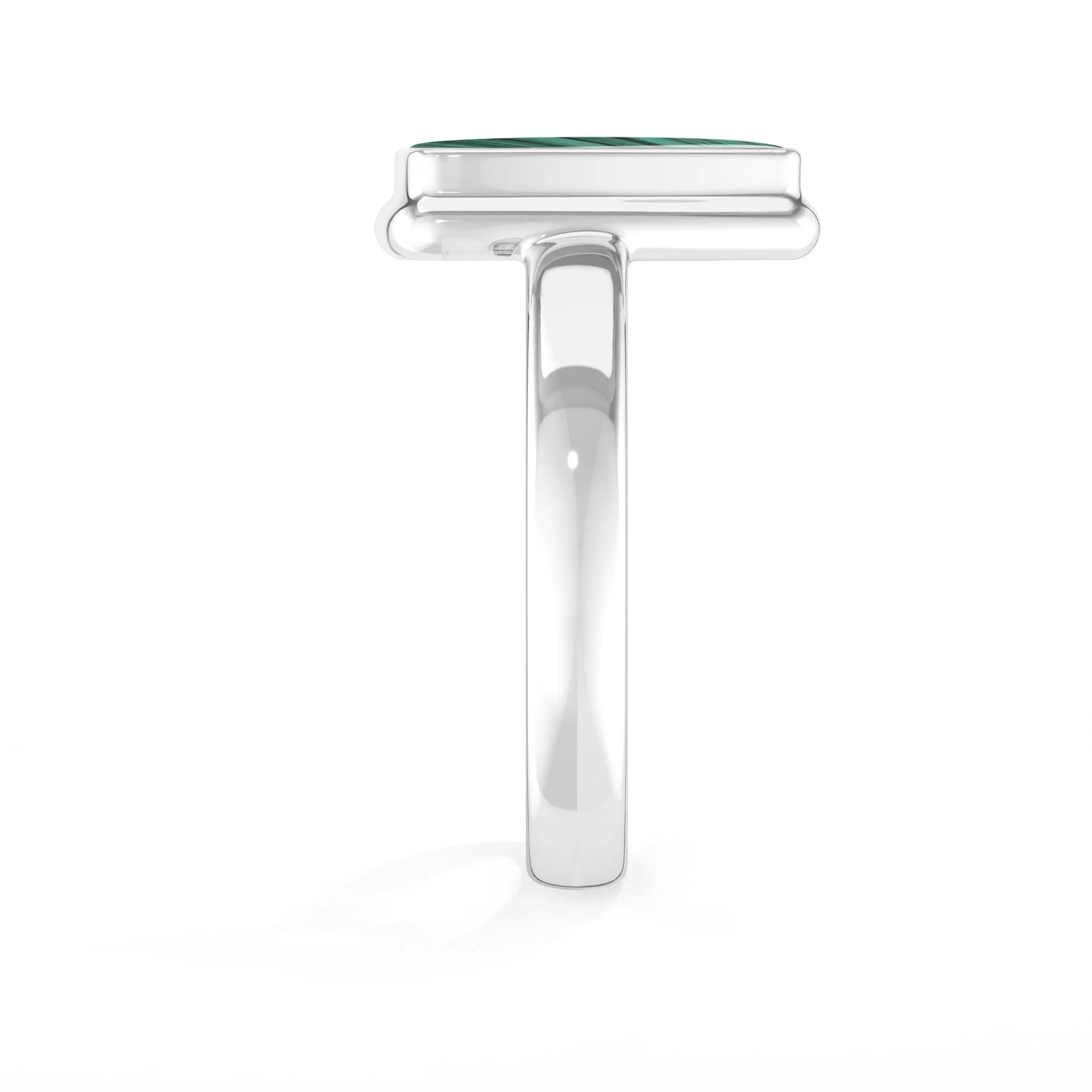 malachite bezel-set ring