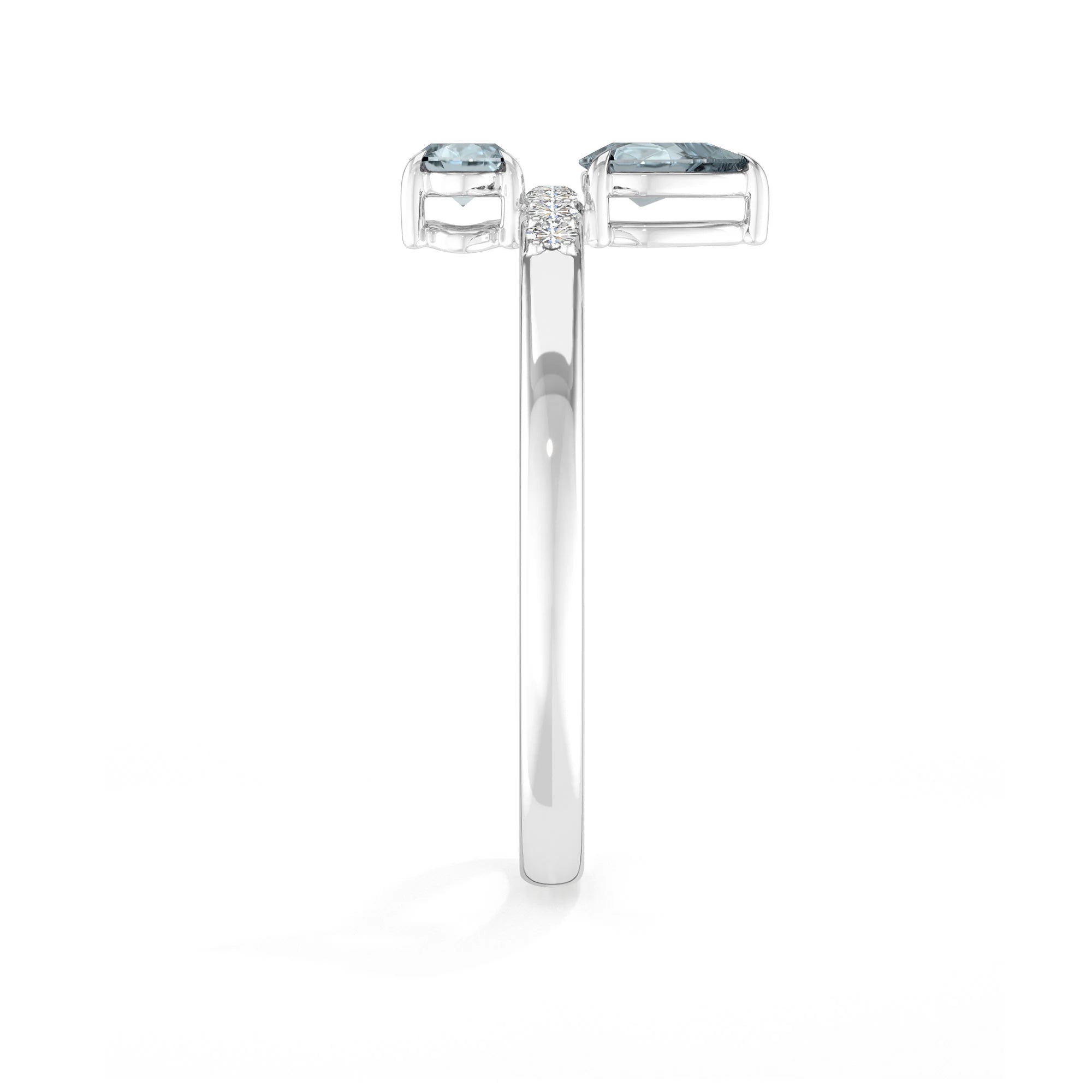aquamarine prong set ring